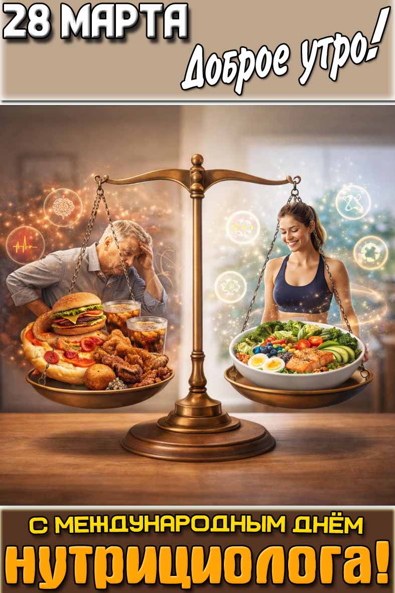 Картинка "28 марта доброе утро! С Международным днём нутрициолога!"
