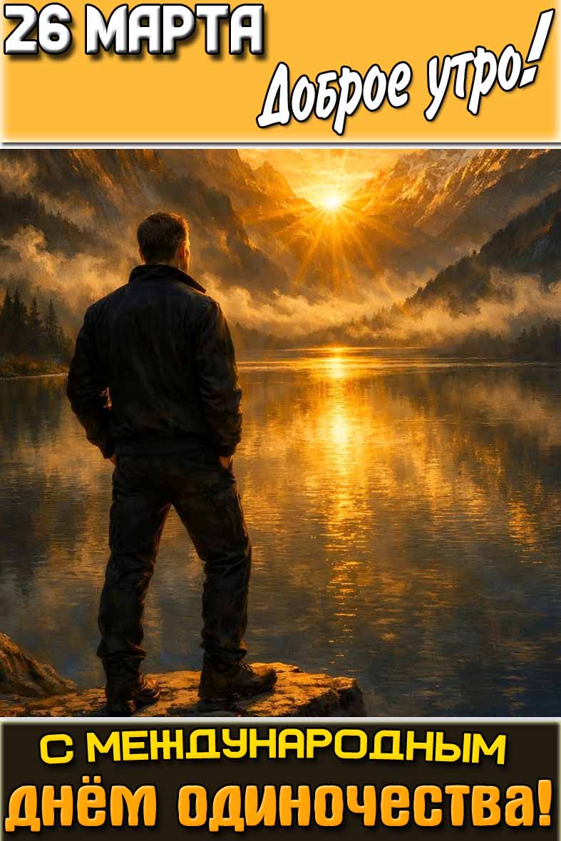 Картинка "26 марта доброе утро! С Международным днём одиночества!"