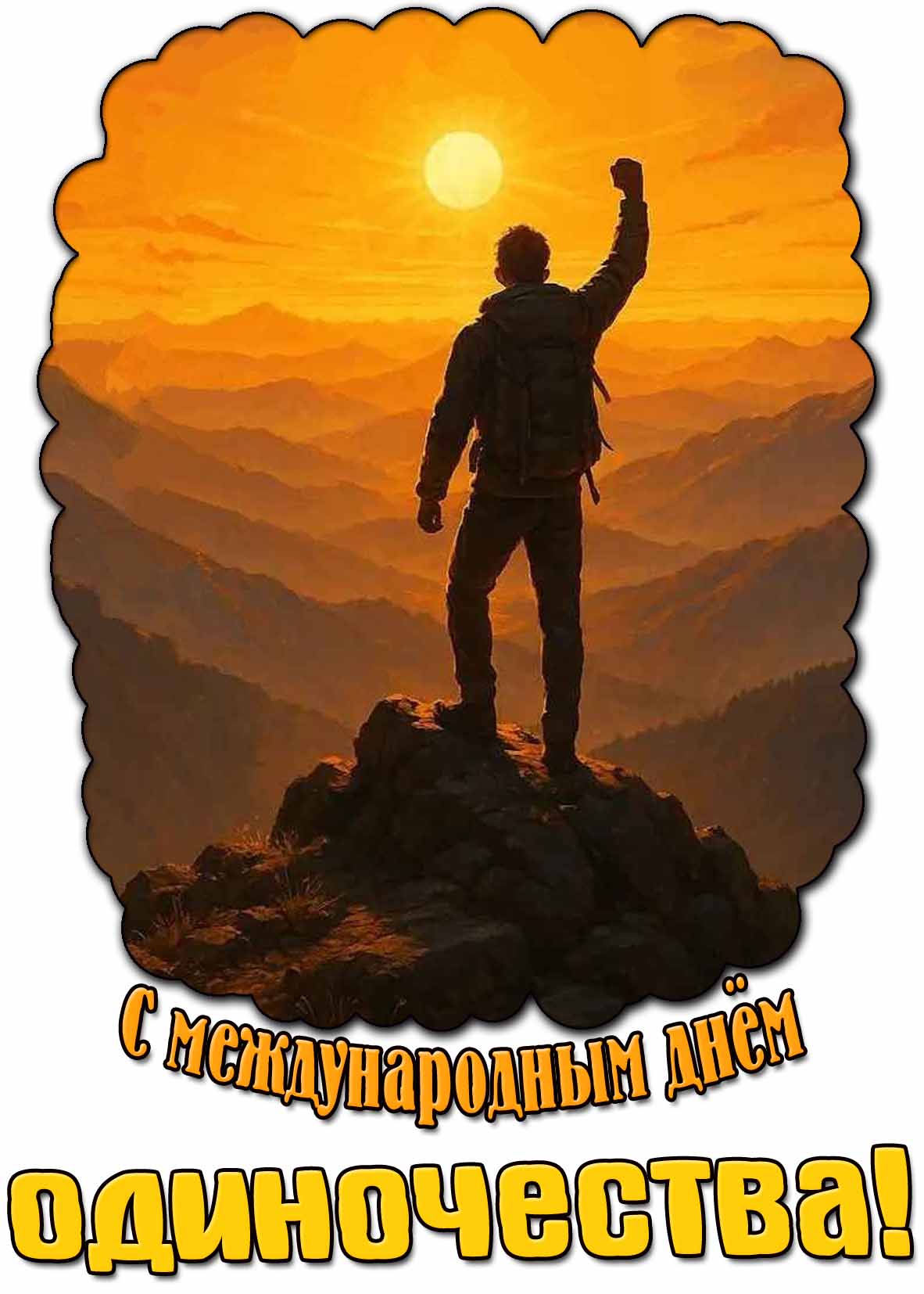 Открытка с Международным днём одиночества