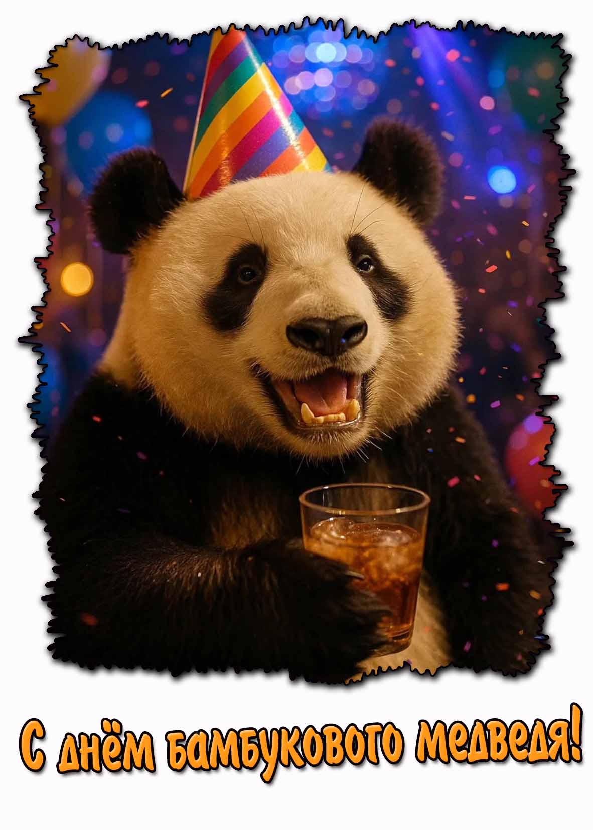 Праздничная картинка "С днём бамбукового медведя!"