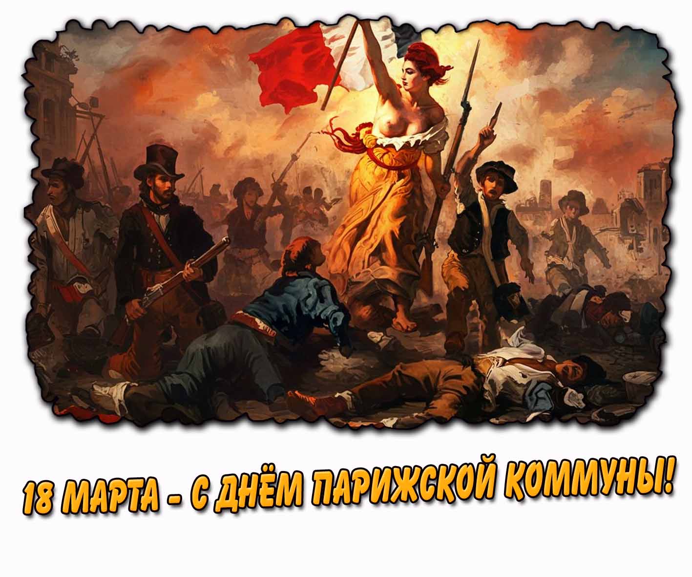 Красивая картинка 18 марта - с днём Парижской коммуны!