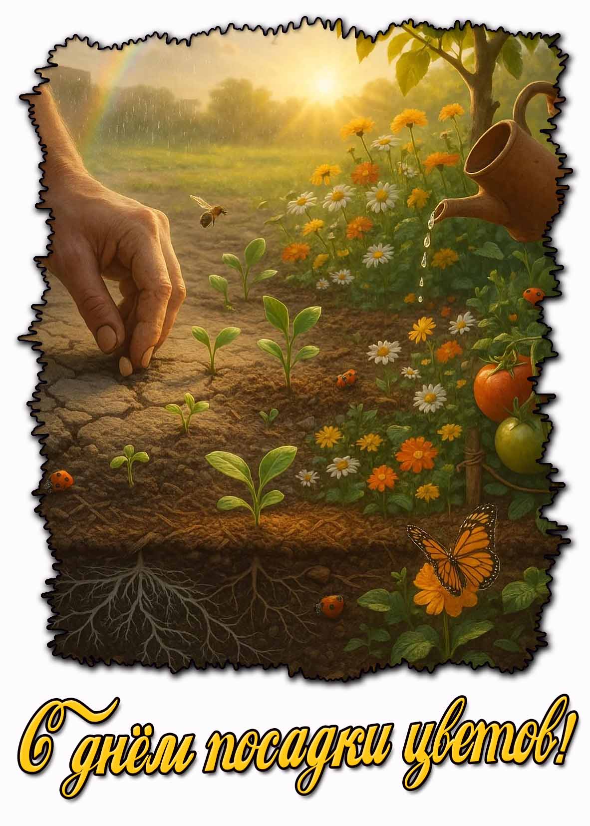 Красивая картинка с днём посадки цветов