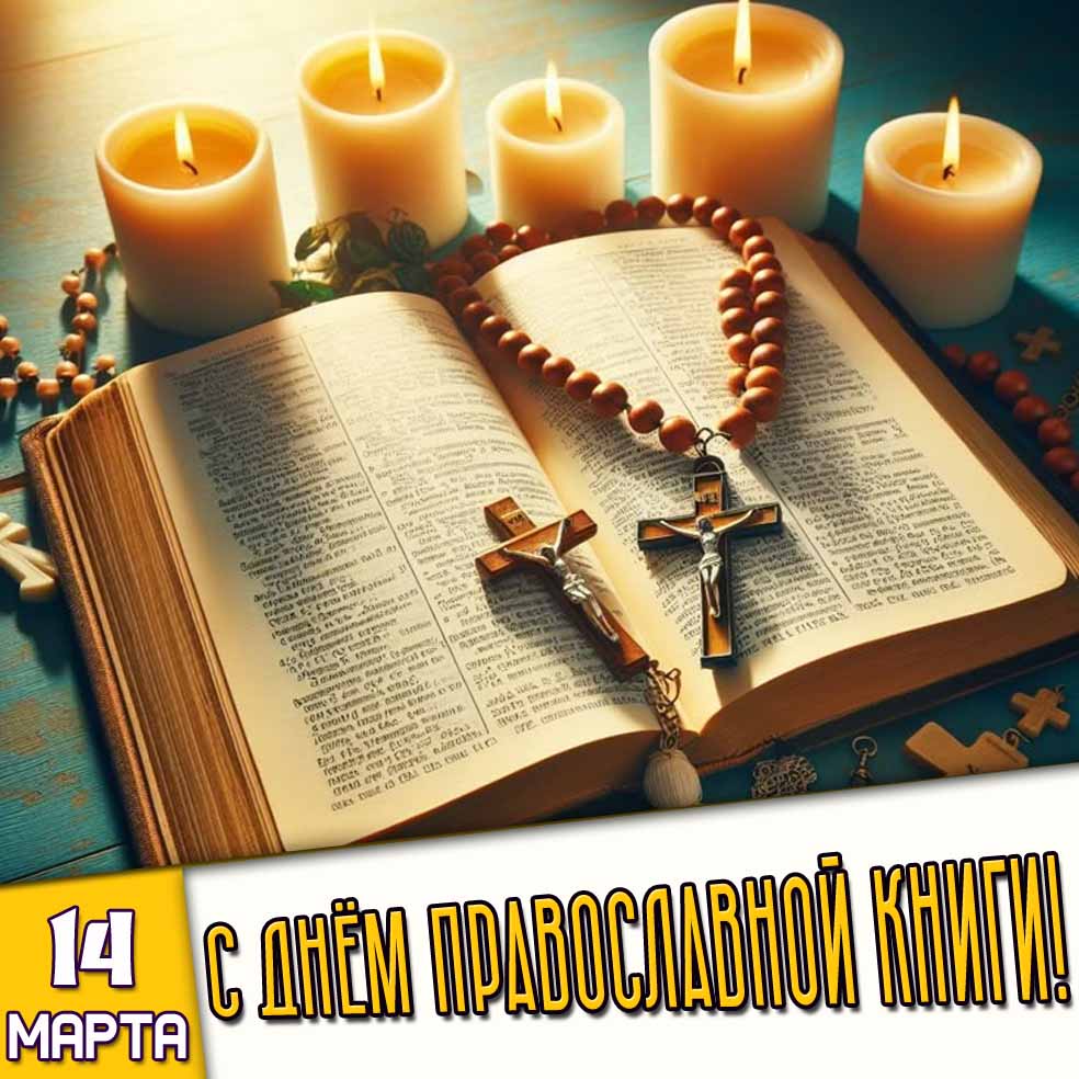 Картинка 14 марта - с днём православной книги!