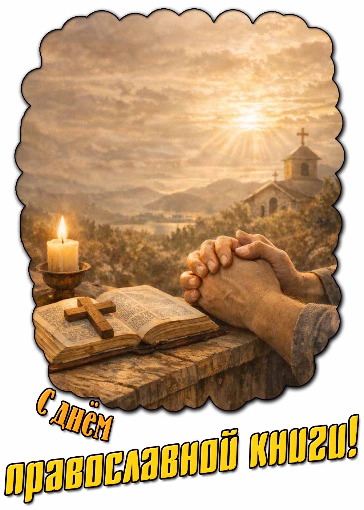 С днём православной книги! - красивая открытка
