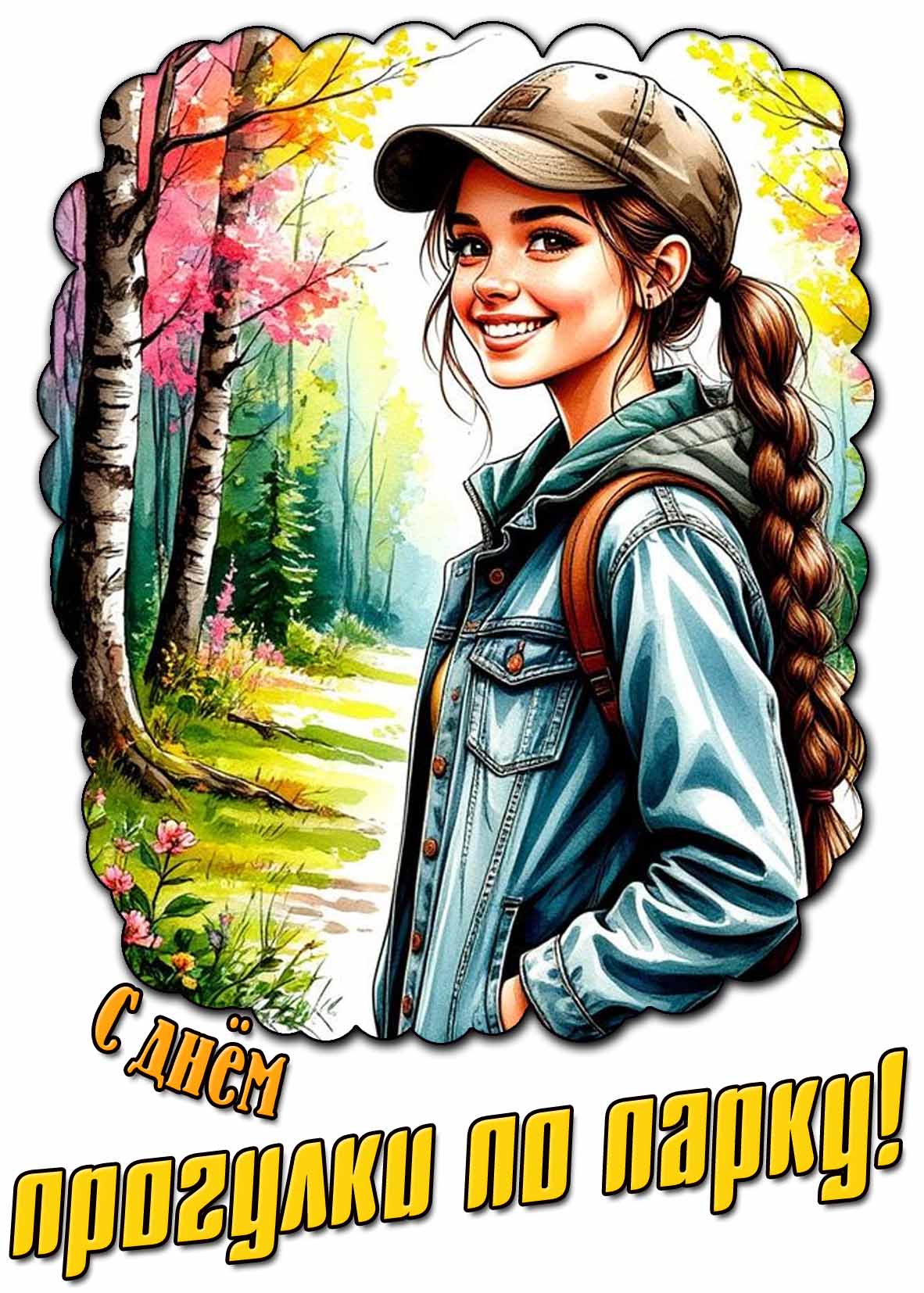 Картинка с днём прогулки по парку