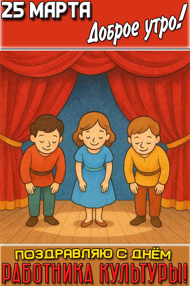 Картинка "25 марта доброе утро! Поздравляю с днём работника культуры!"