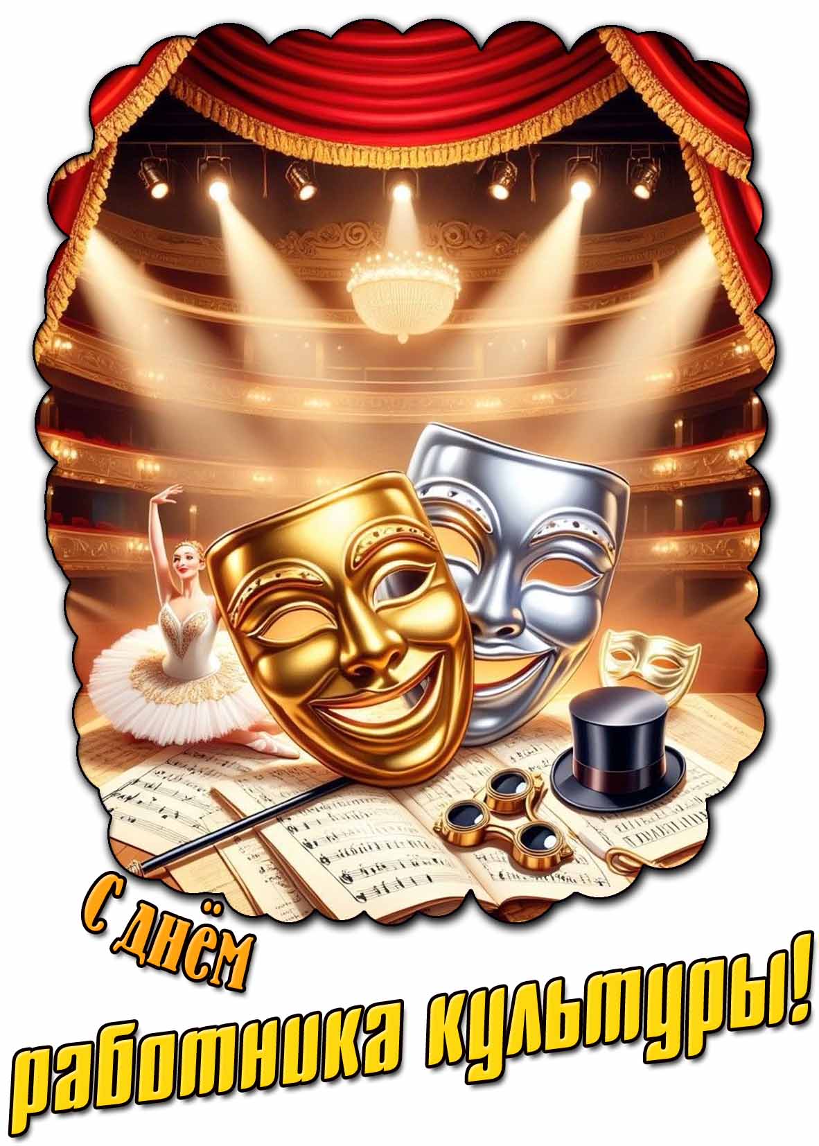 Открытка с днём работника культуры