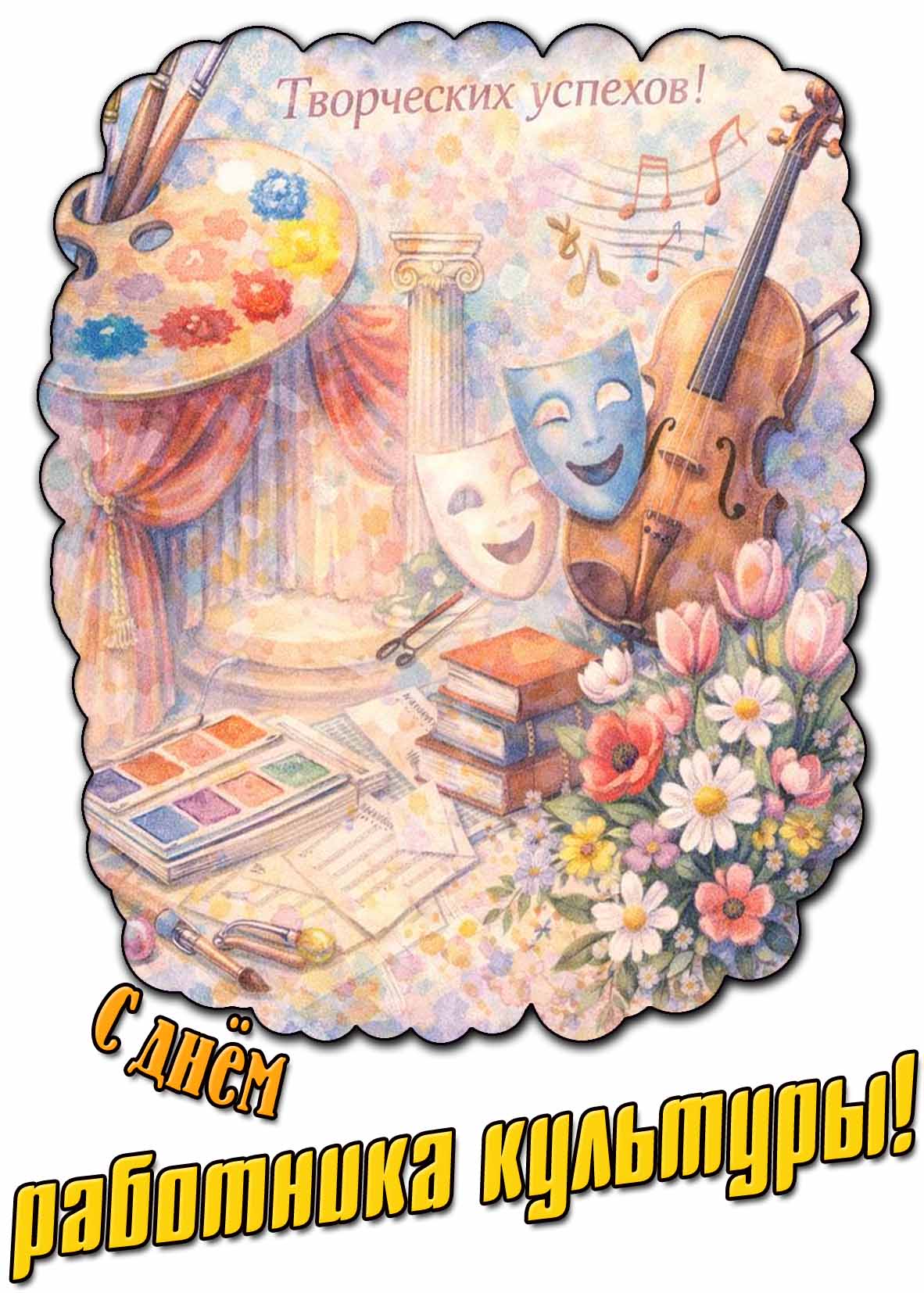 Картинка "С днём работника культуры! Творческих успехов!"