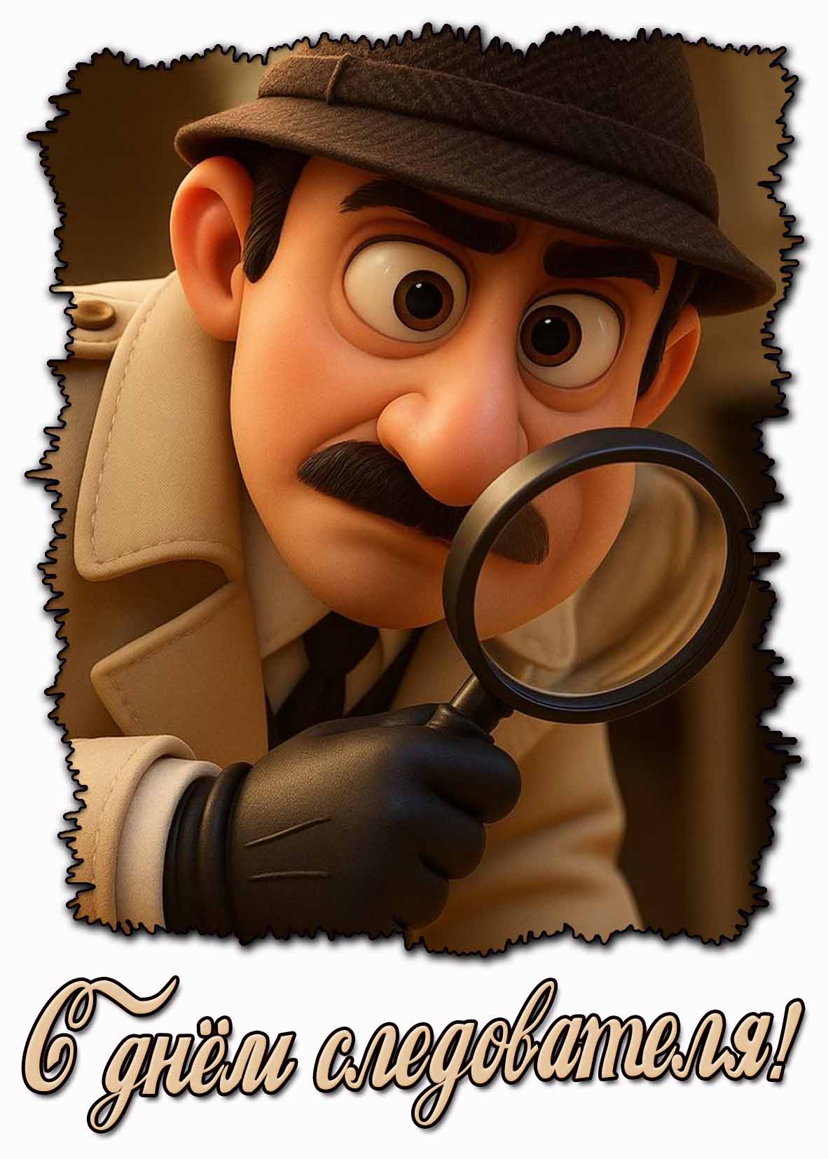 С днём следователя! - прикольная открытка