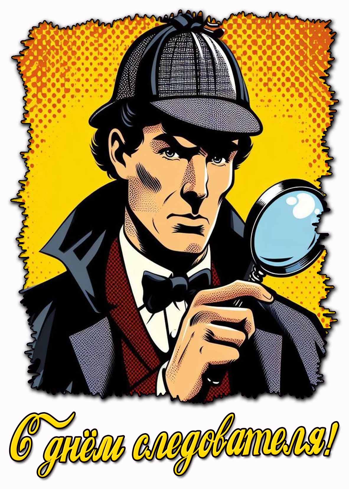 С днём следователя! - открытка с Шерлоком Холмсом