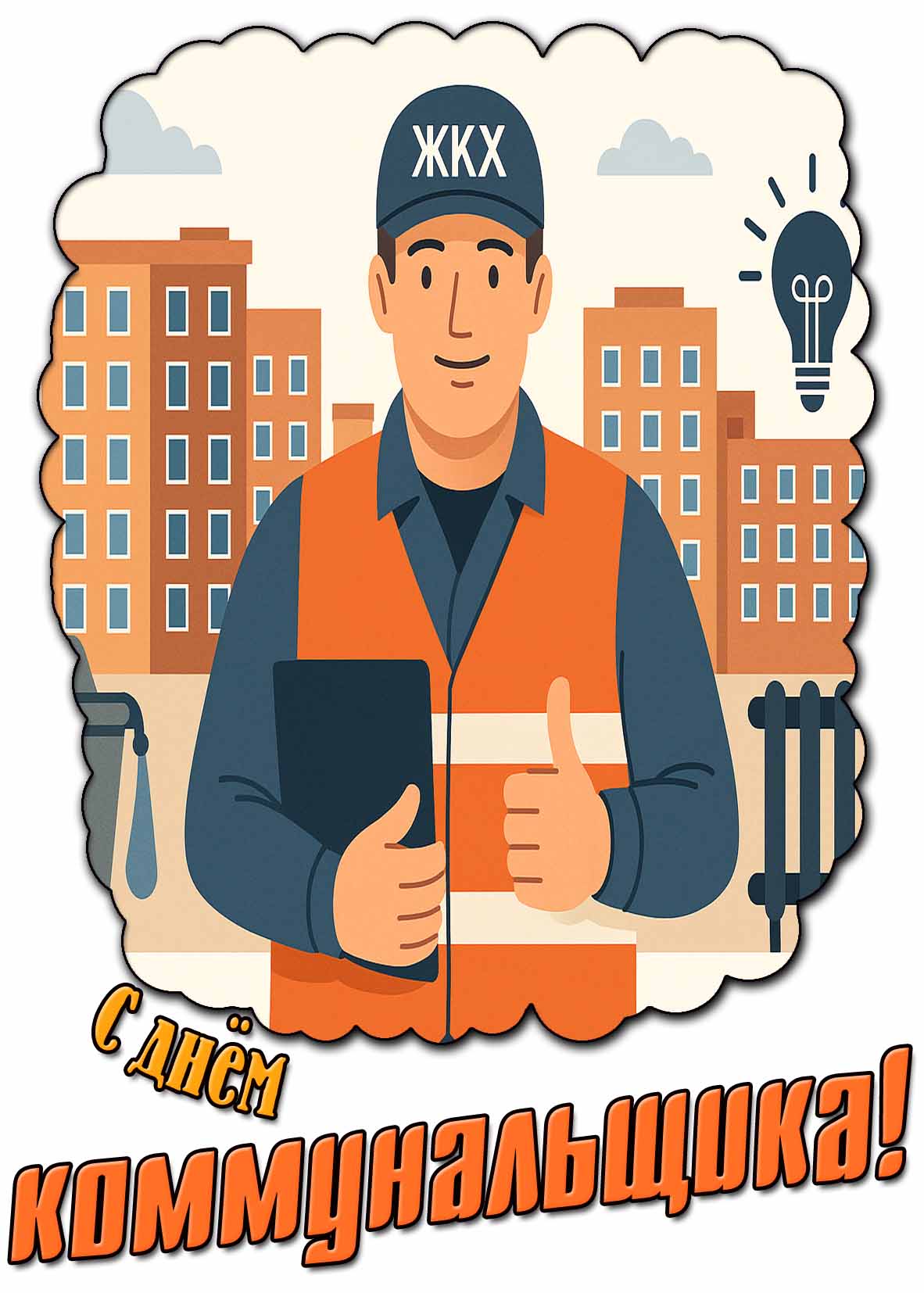Красивая открытка с днём коммунальщика