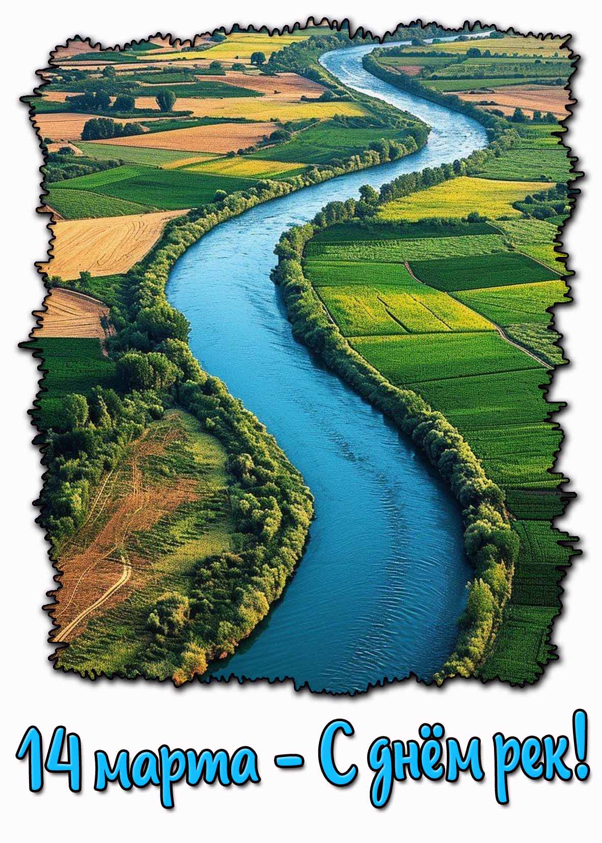 Красивая картинка "14 марта - с днём рек!"