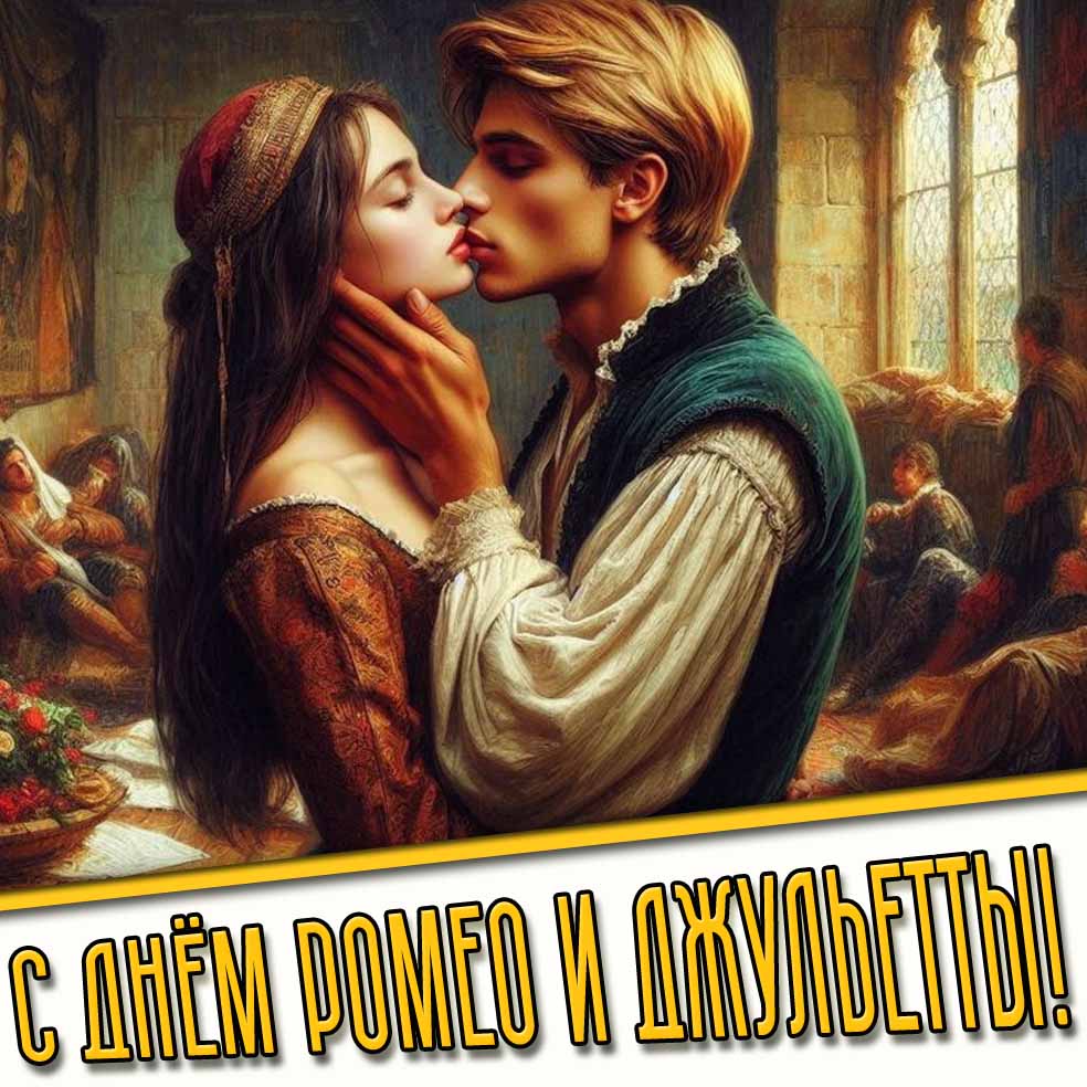 Страстная картинка с днём Ромео и Джульетты