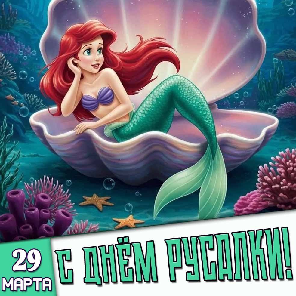 Картинка 29 марта - с днём русалки!