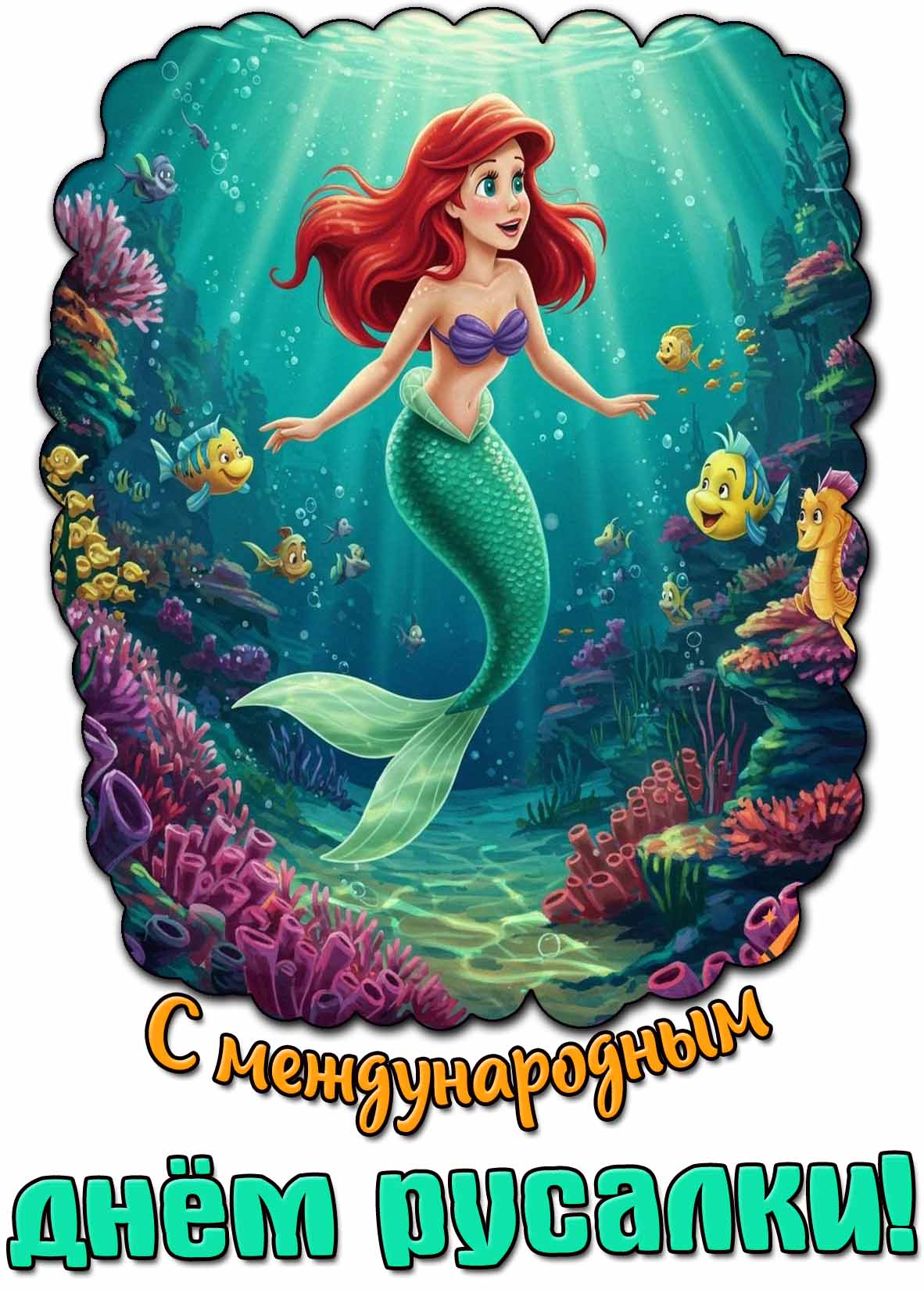 Картинка с Международным днём русалки