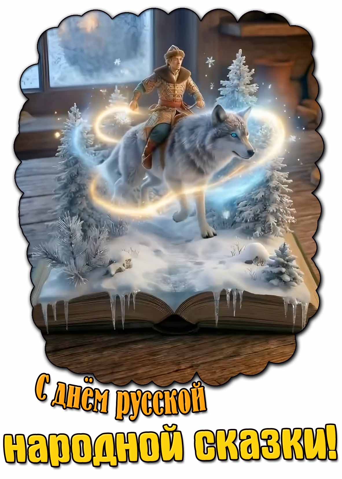 С днём русской народной сказки! - креативная открытка