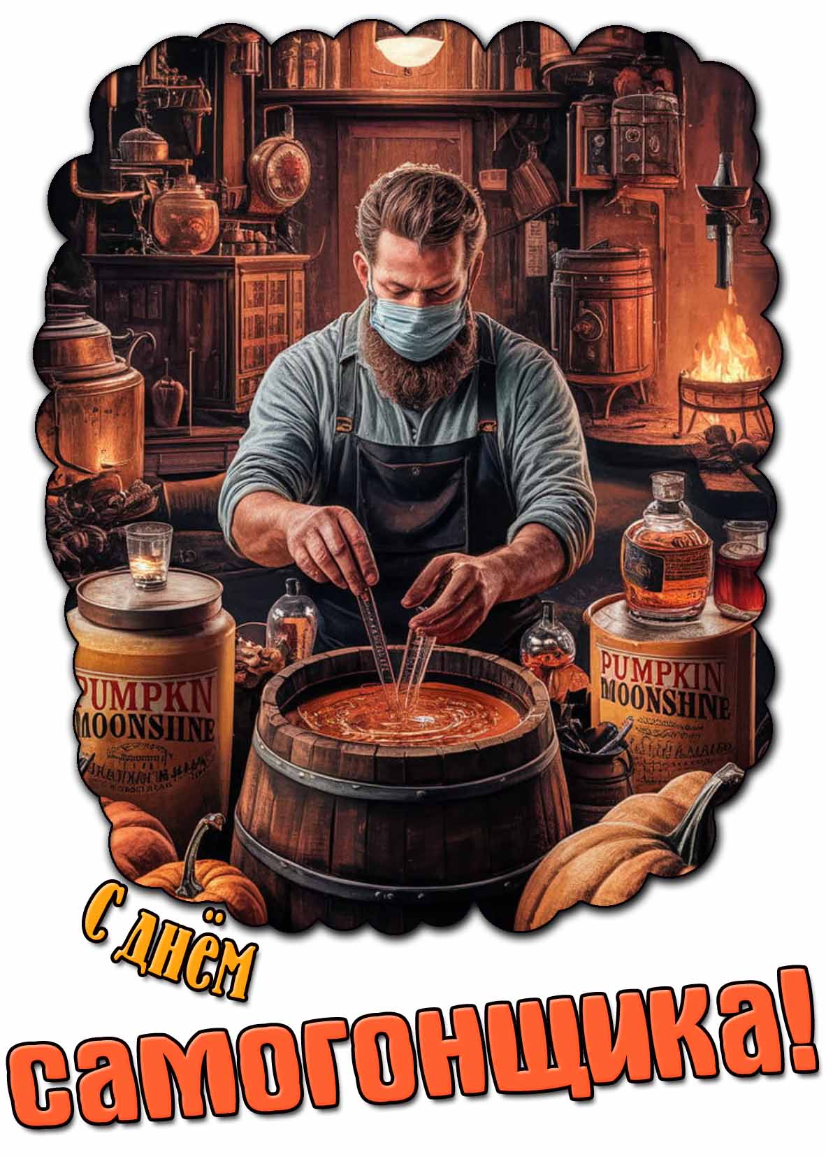 Открытка с днём самогонщика
