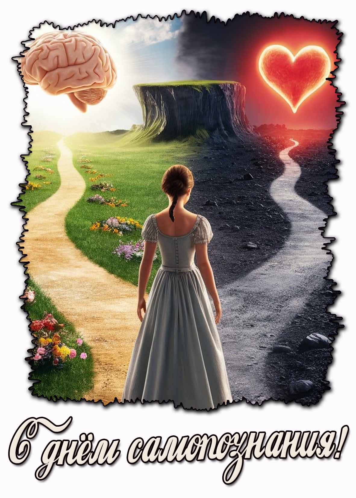 Креативная картинка с днём самопознания