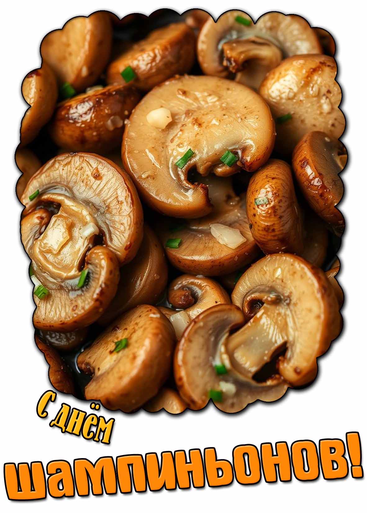 С днём шампиньонов! - красивая открытка
