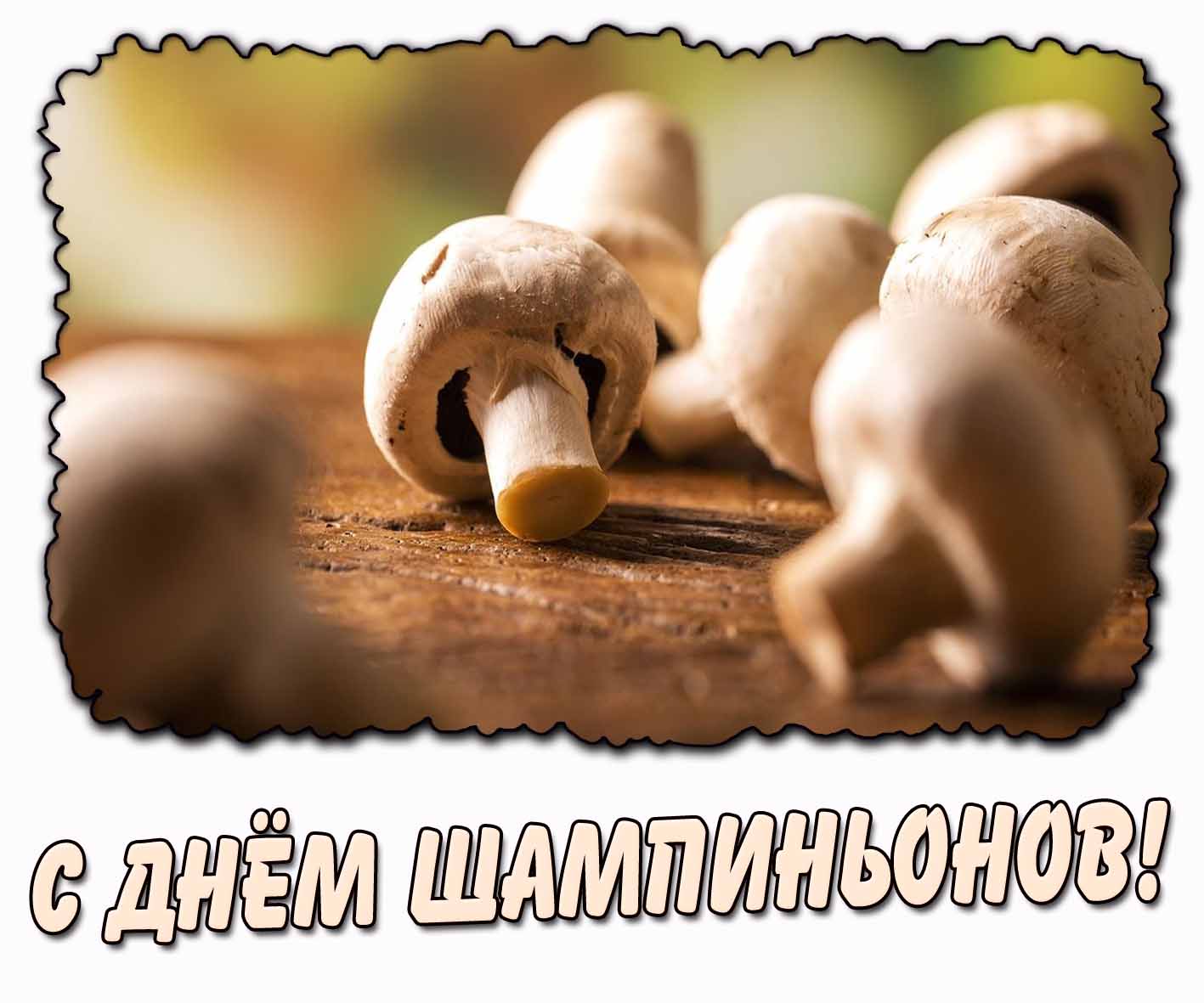 Открытка с днём шампиньонов