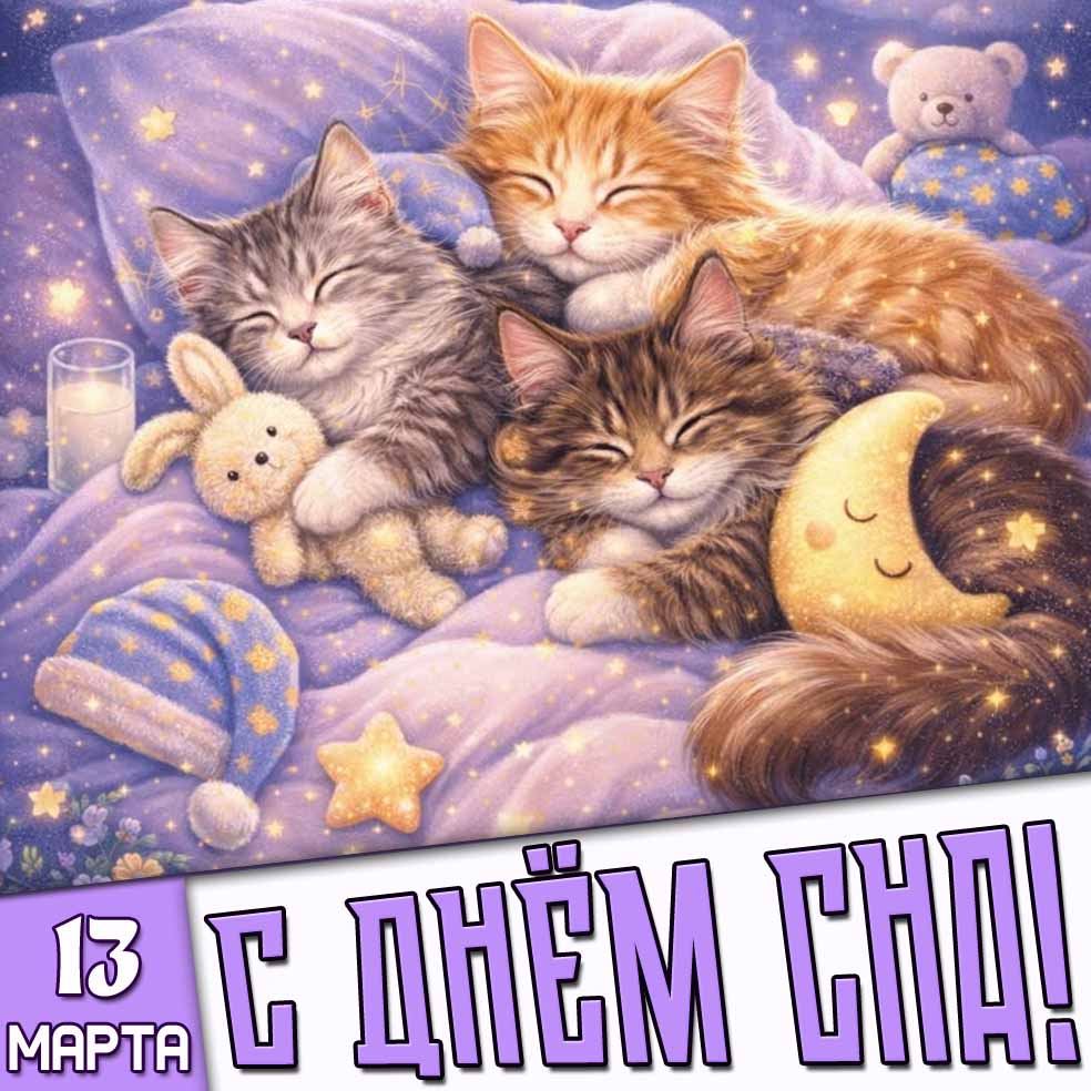 Картинка 13 марта - с днём сна!