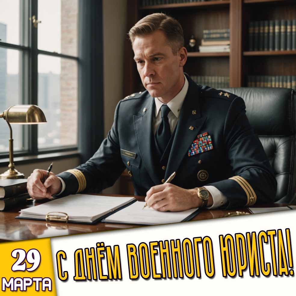 Картинка 29 марта - с днём военного юриста!