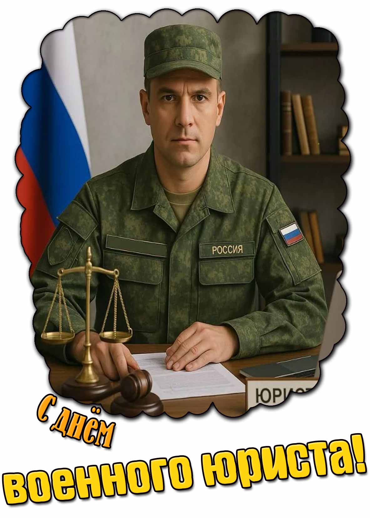 С днём военного юриста! - красивая открытка