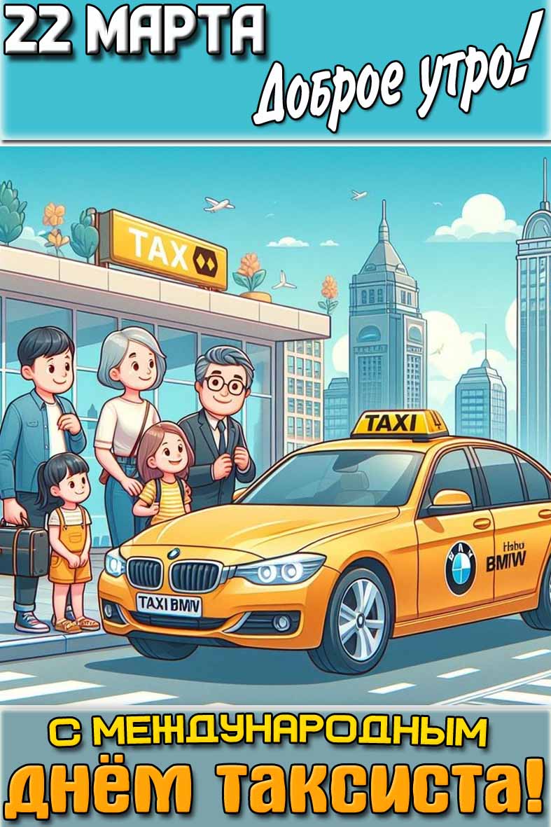 Картинка "22 марта доброе утро! С Международным днём таксиста!"