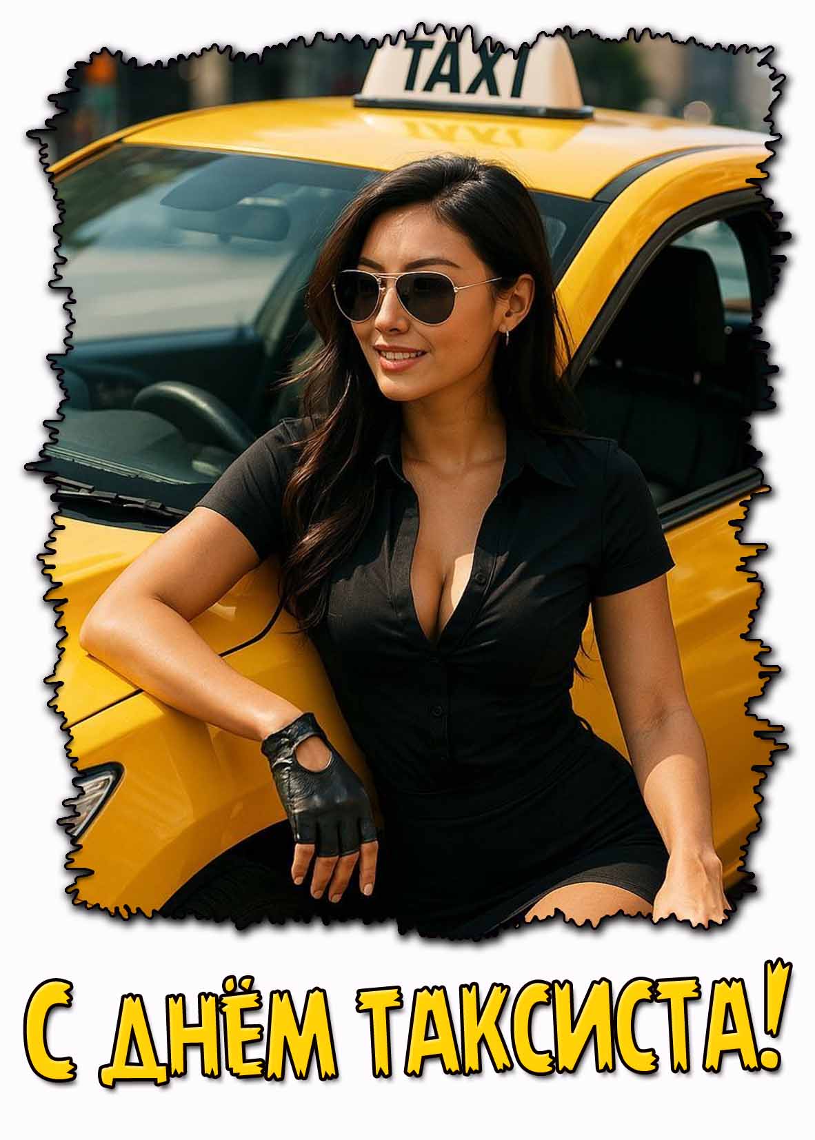 С днём таксиста! - картинка для женщины