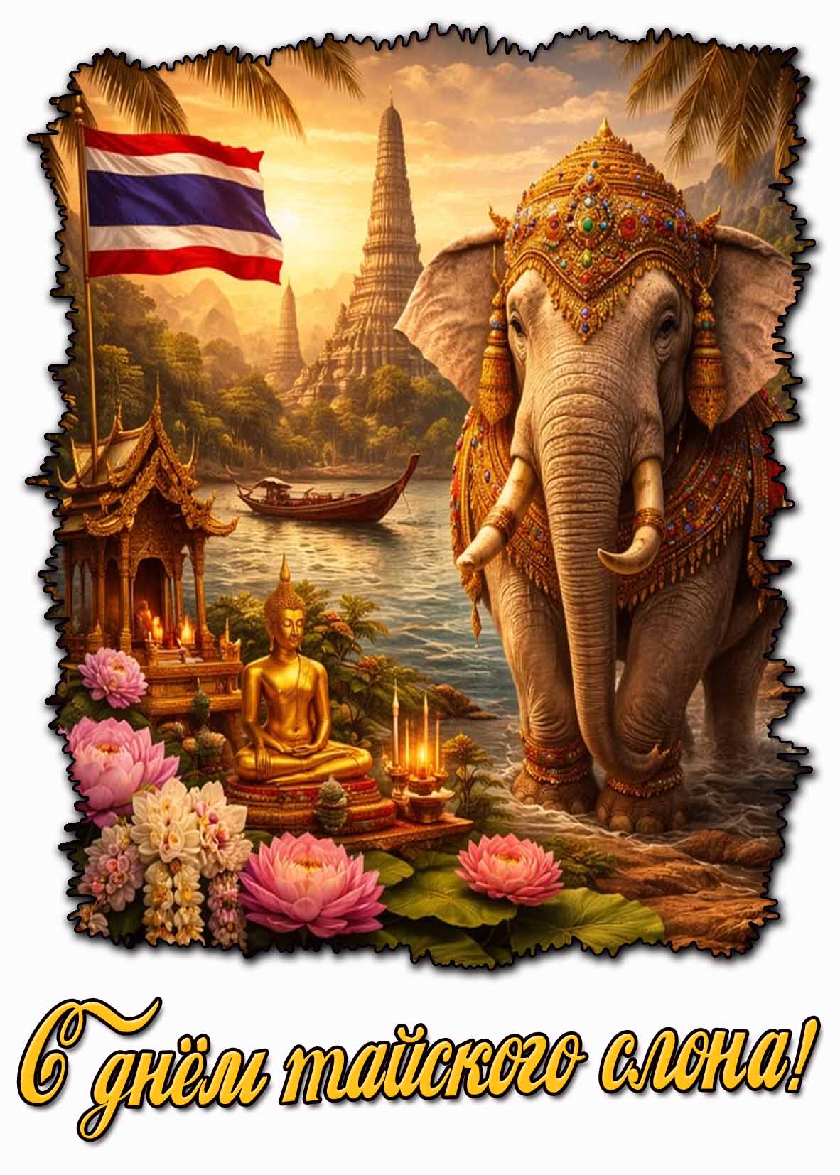 Картинка с днём тайского слона