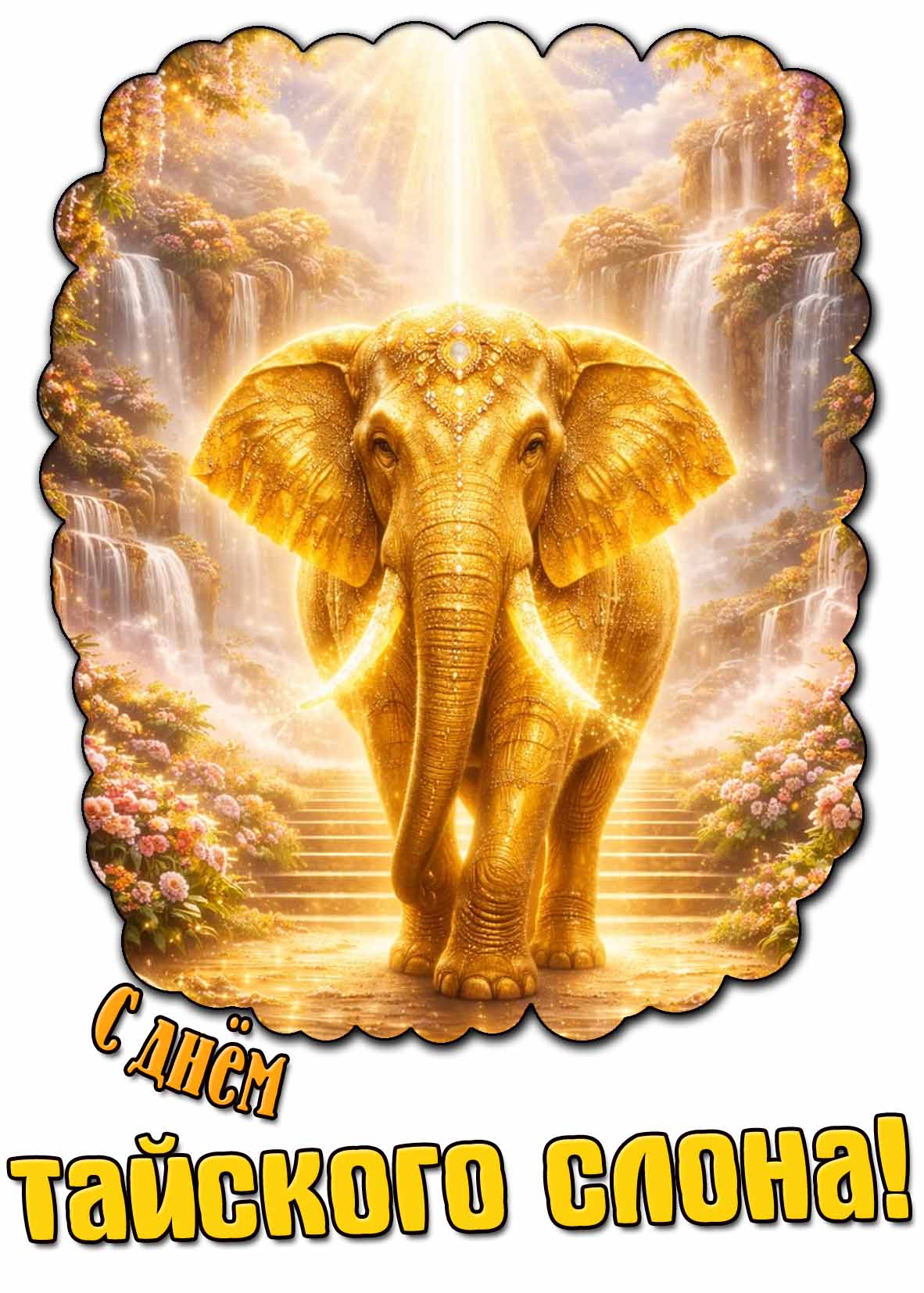 Красивая картинка с днём тайского слона