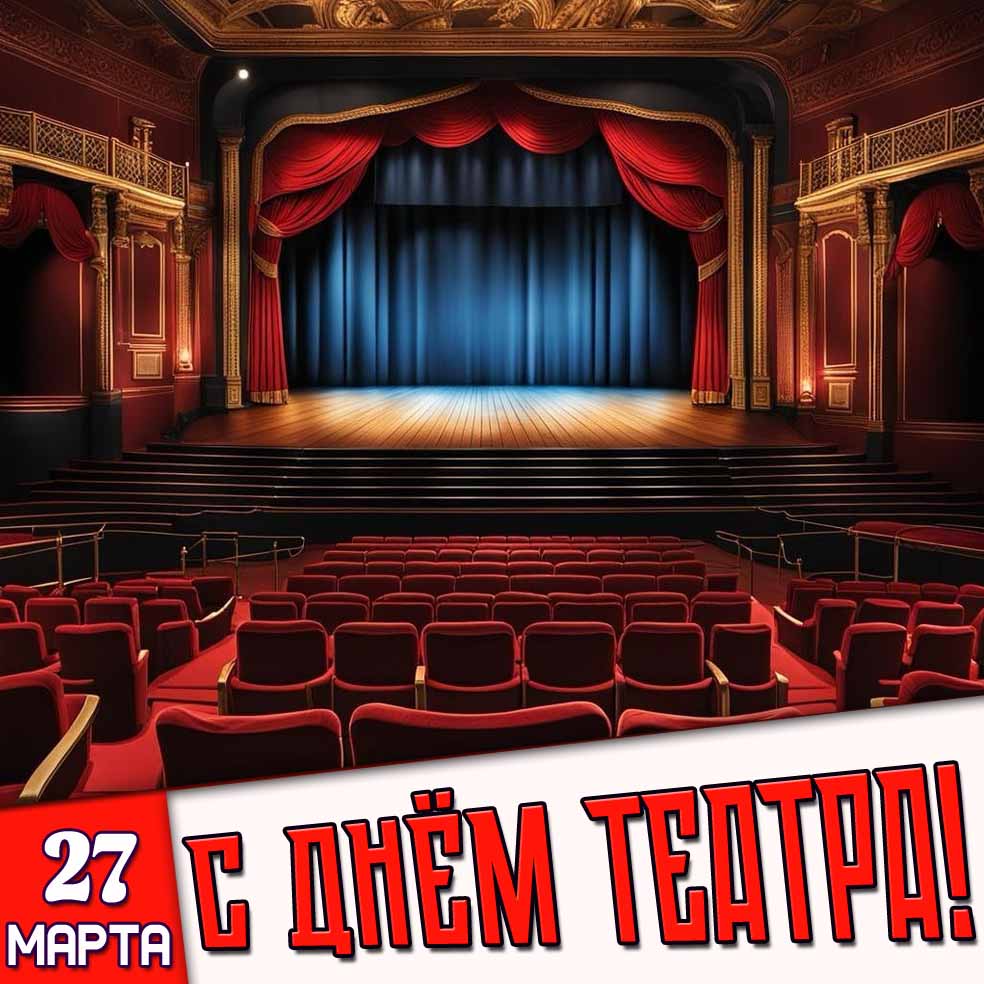 Картинка 27 марта - с днём театра!