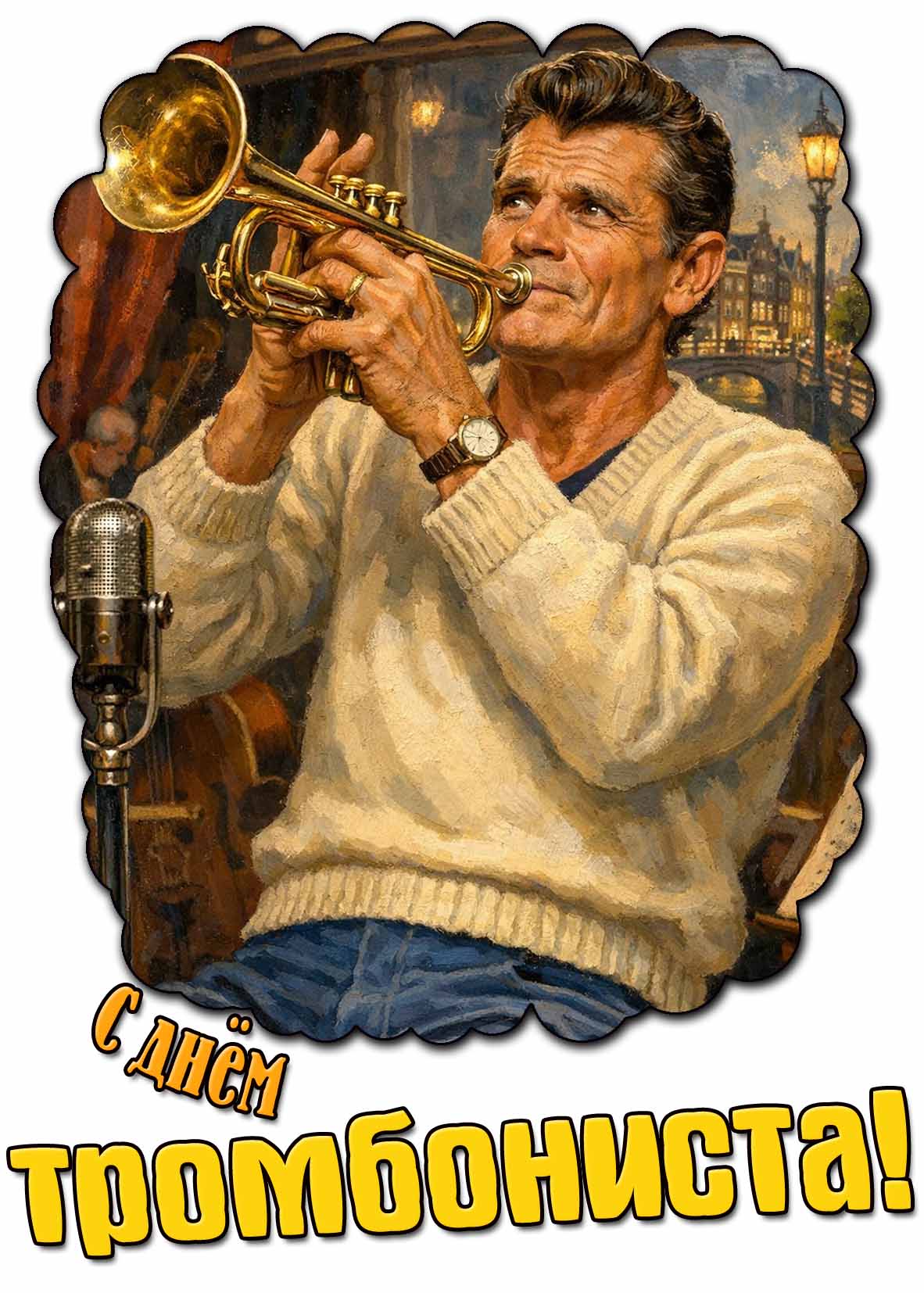 Картинка с днём тромбониста