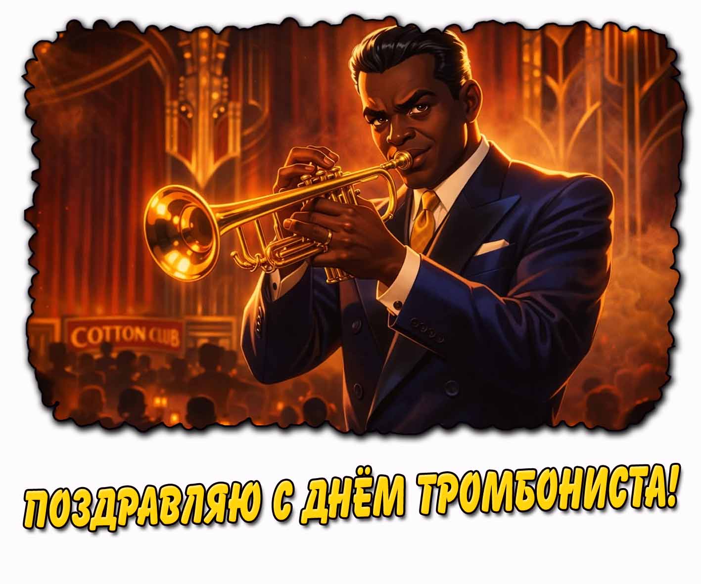 Картинка "Поздравляю с днём тромбониста!"