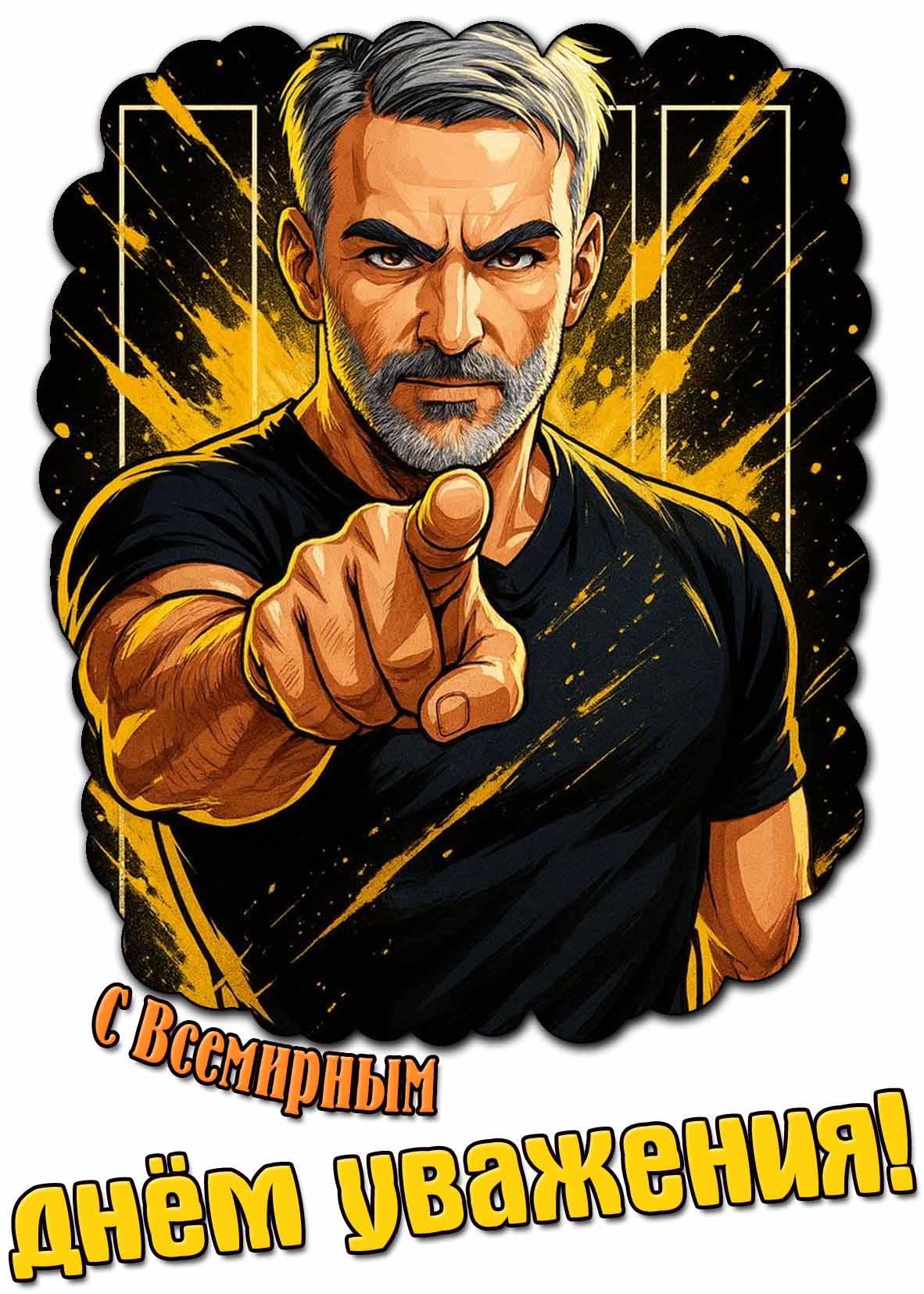 С Всемирным днём уважения! - стильная открытка