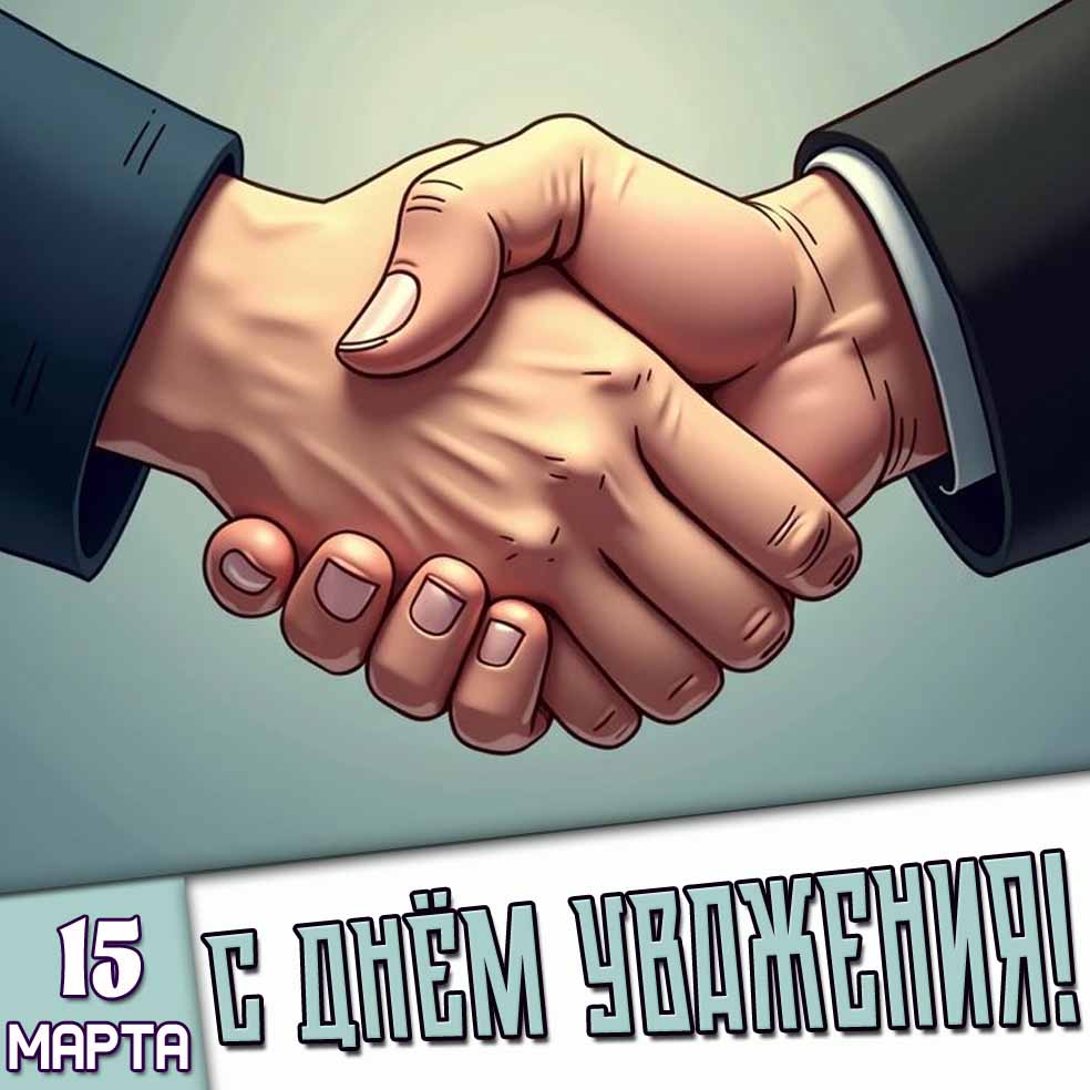 Открытка 15 марта - с днём уважения!