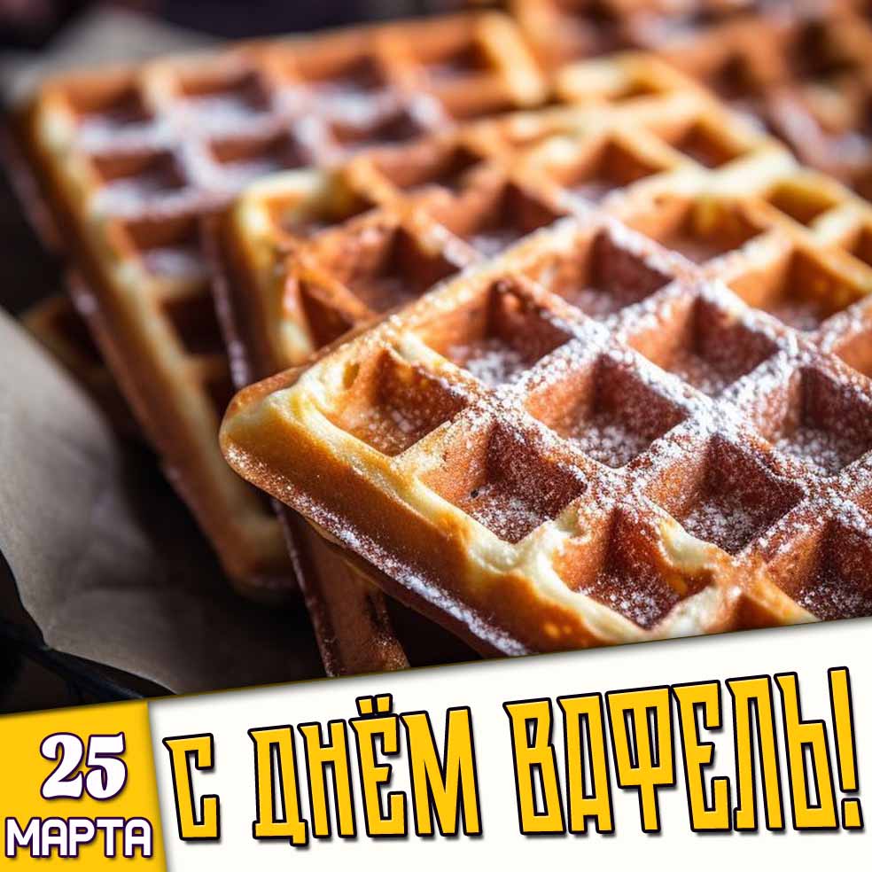 Картинка 25 марта - с днём вафель!