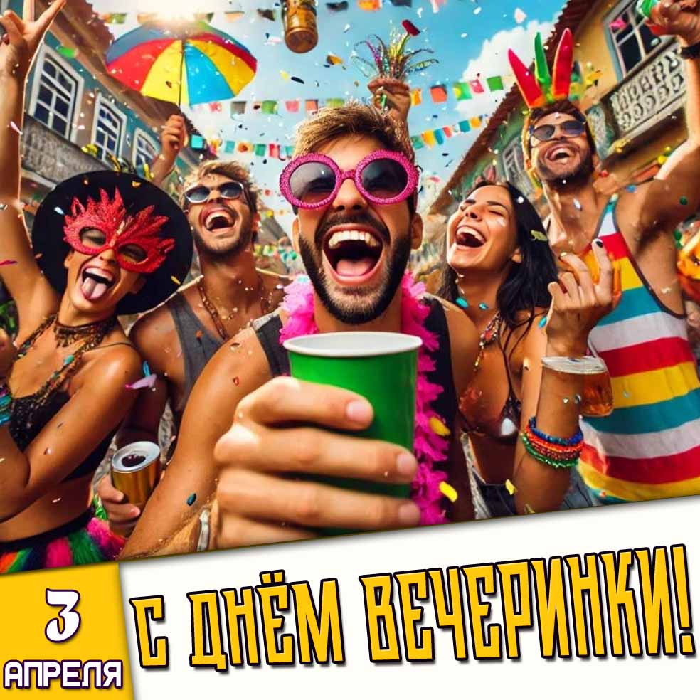 Картинка 3 апреля - с днём вечеринки!