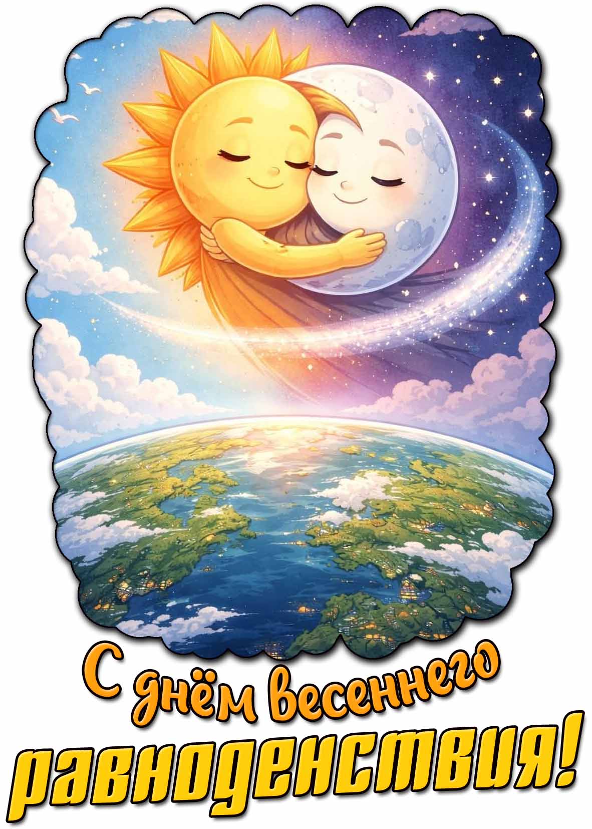 С днём весеннего равноденствия! - прикольная открытка