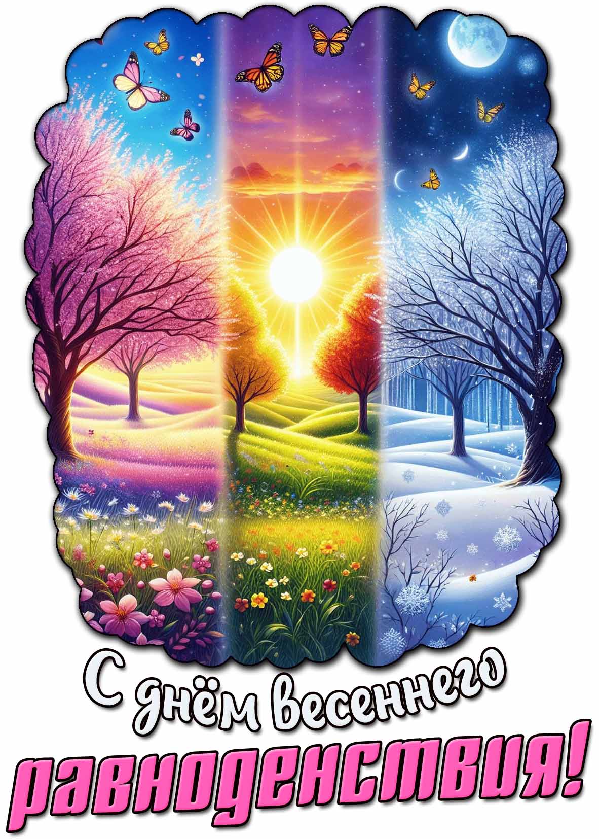 Открытка с днём весеннего равноденствия