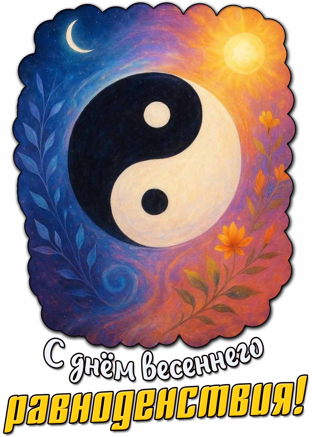 Оригинальная картинка с днём весеннего равноденствия