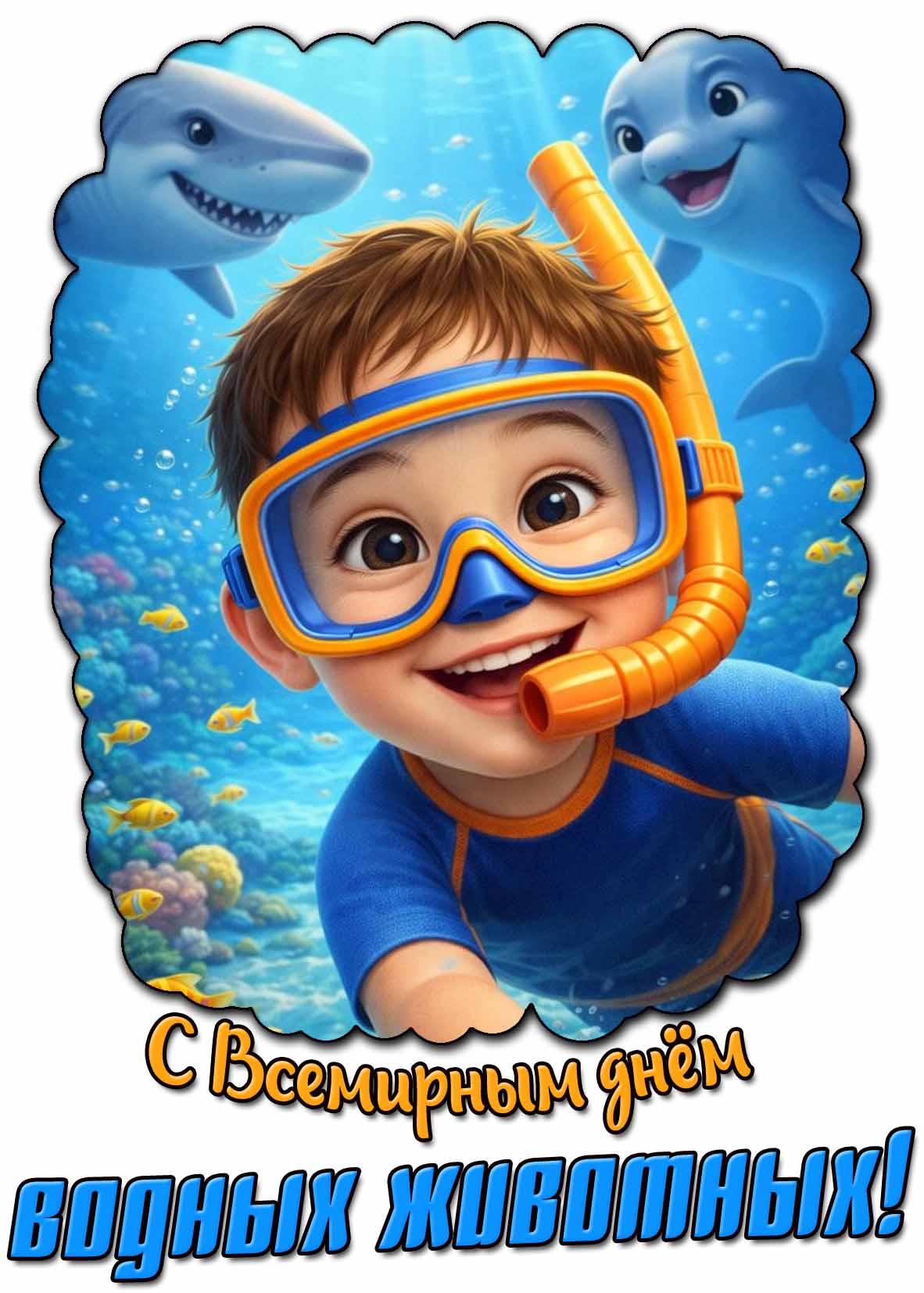 Картинка с Всемирным днём водных животных