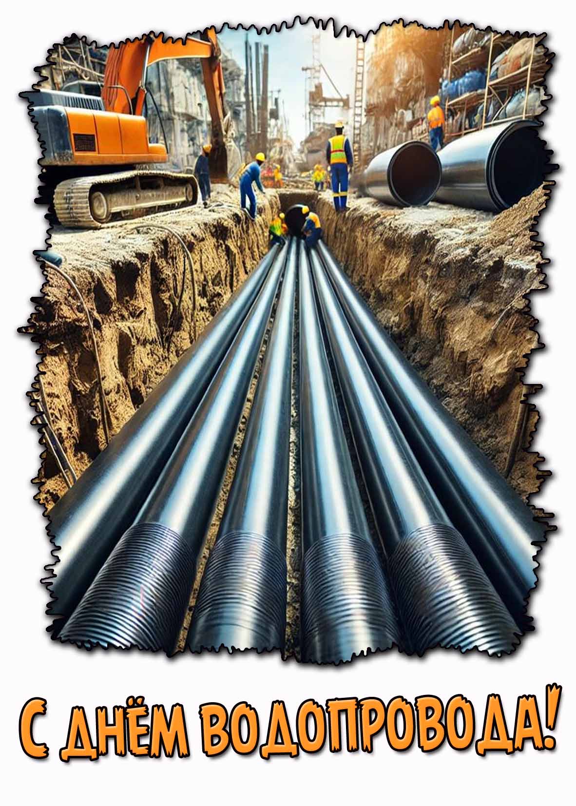Креативная картинка с днём водопровода