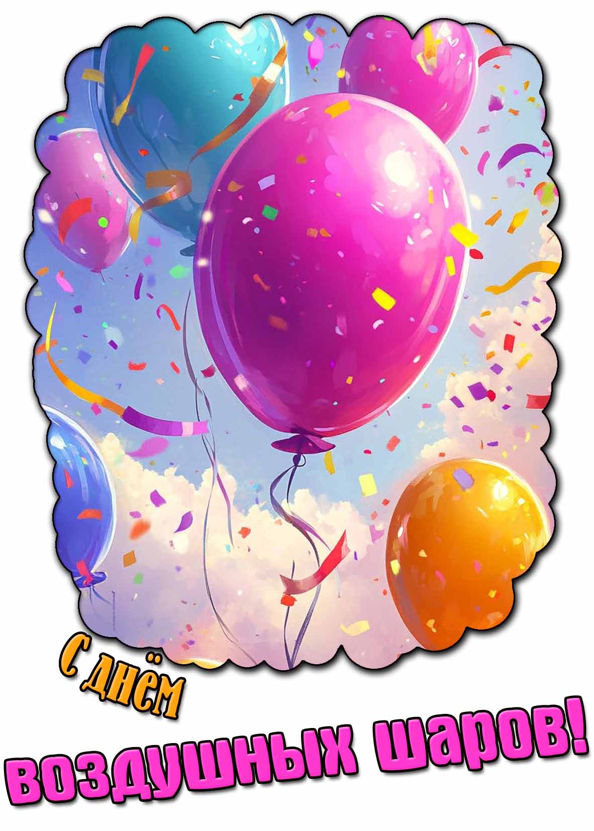 С днём воздушных шаров! - красивая открытка