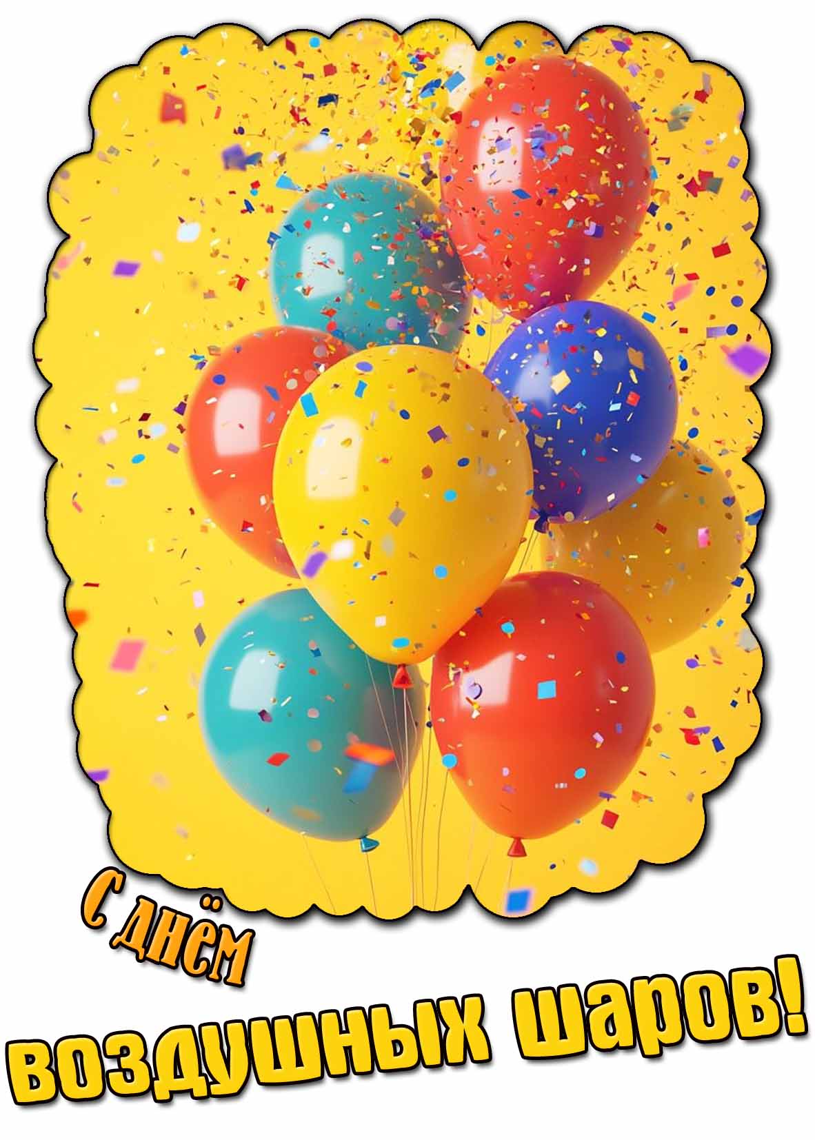 Открытка с днём воздушных шаров