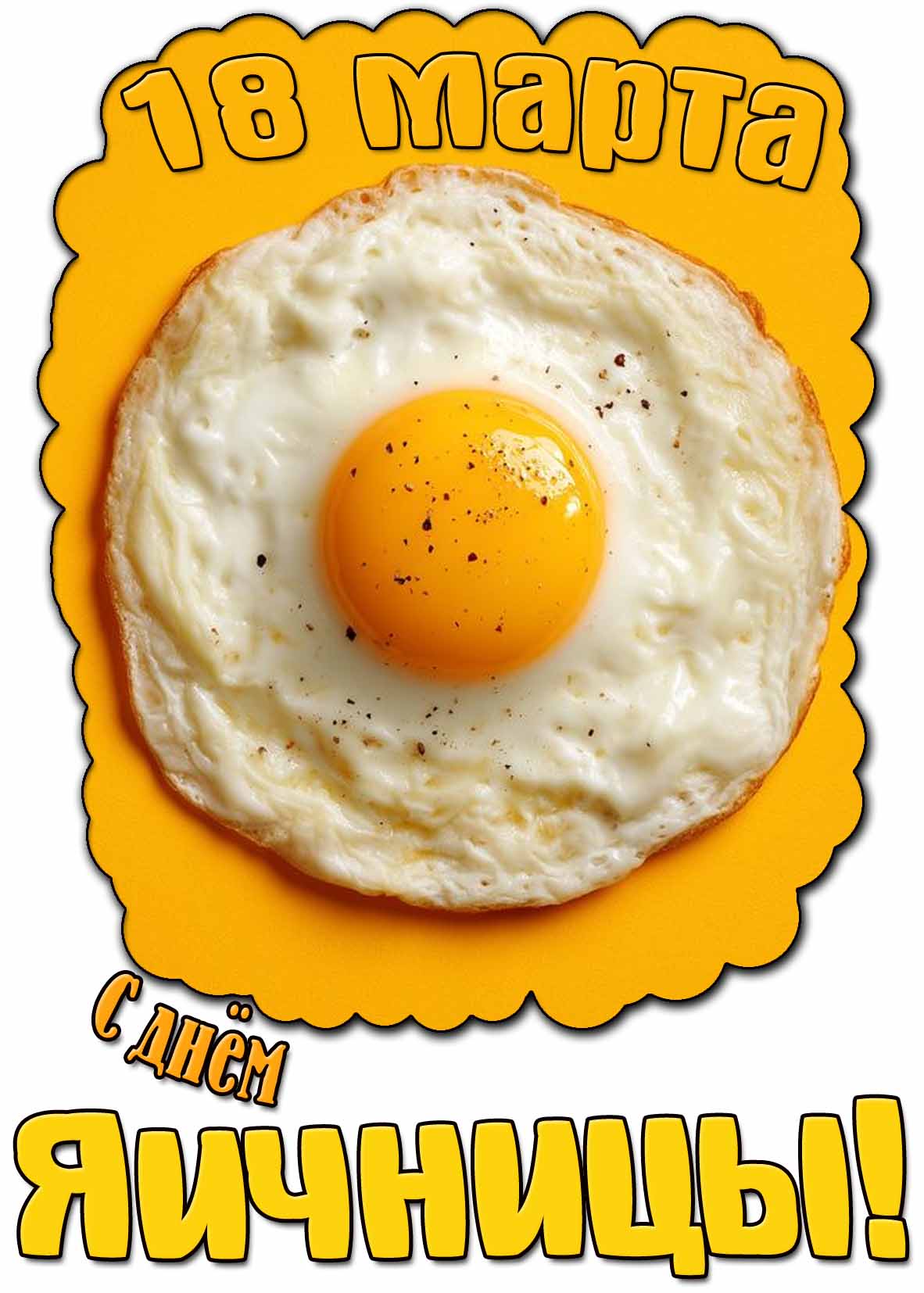 С днём яичницы! - картинка на 18 марта