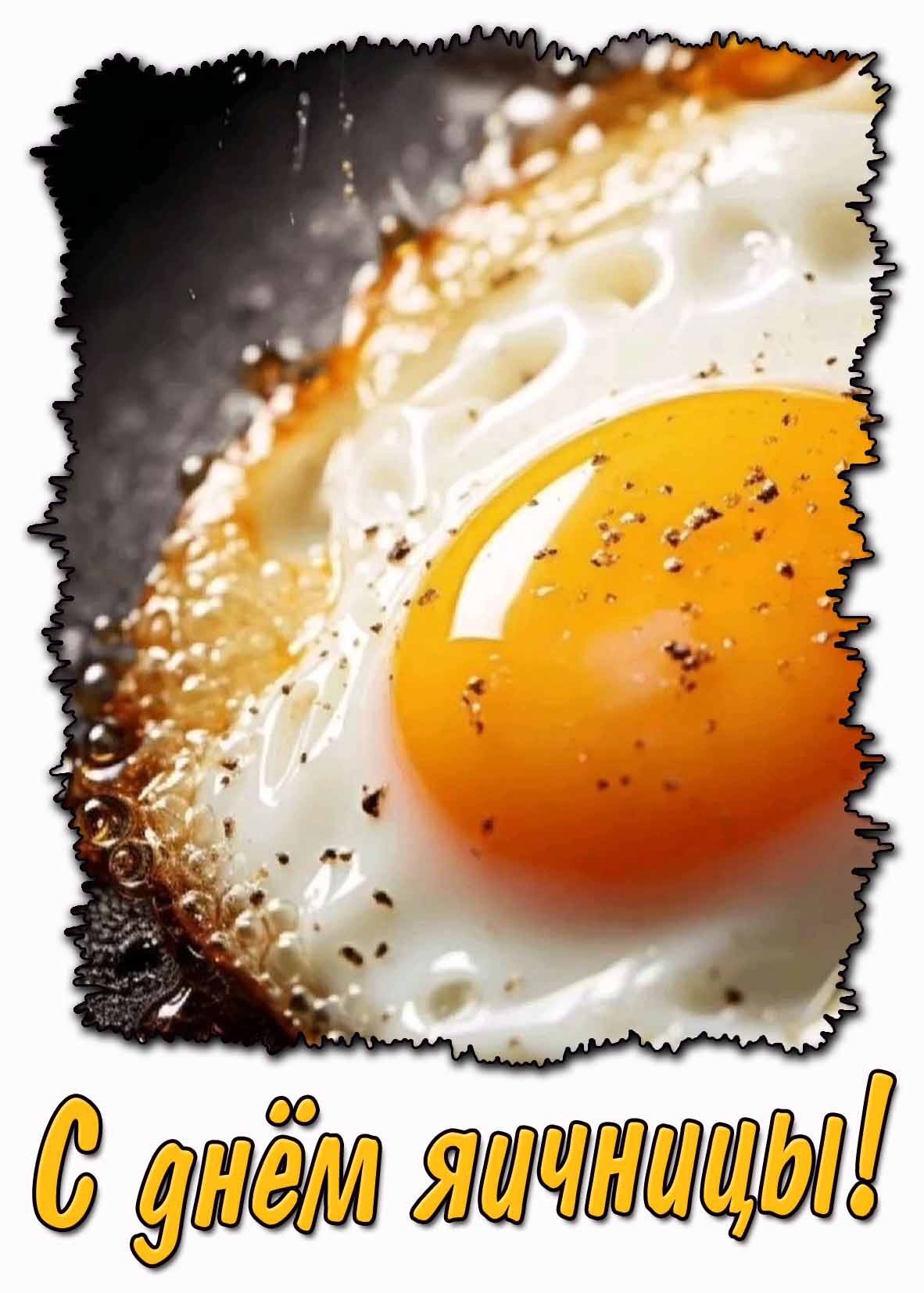 Красивая картинка с днём яичницы