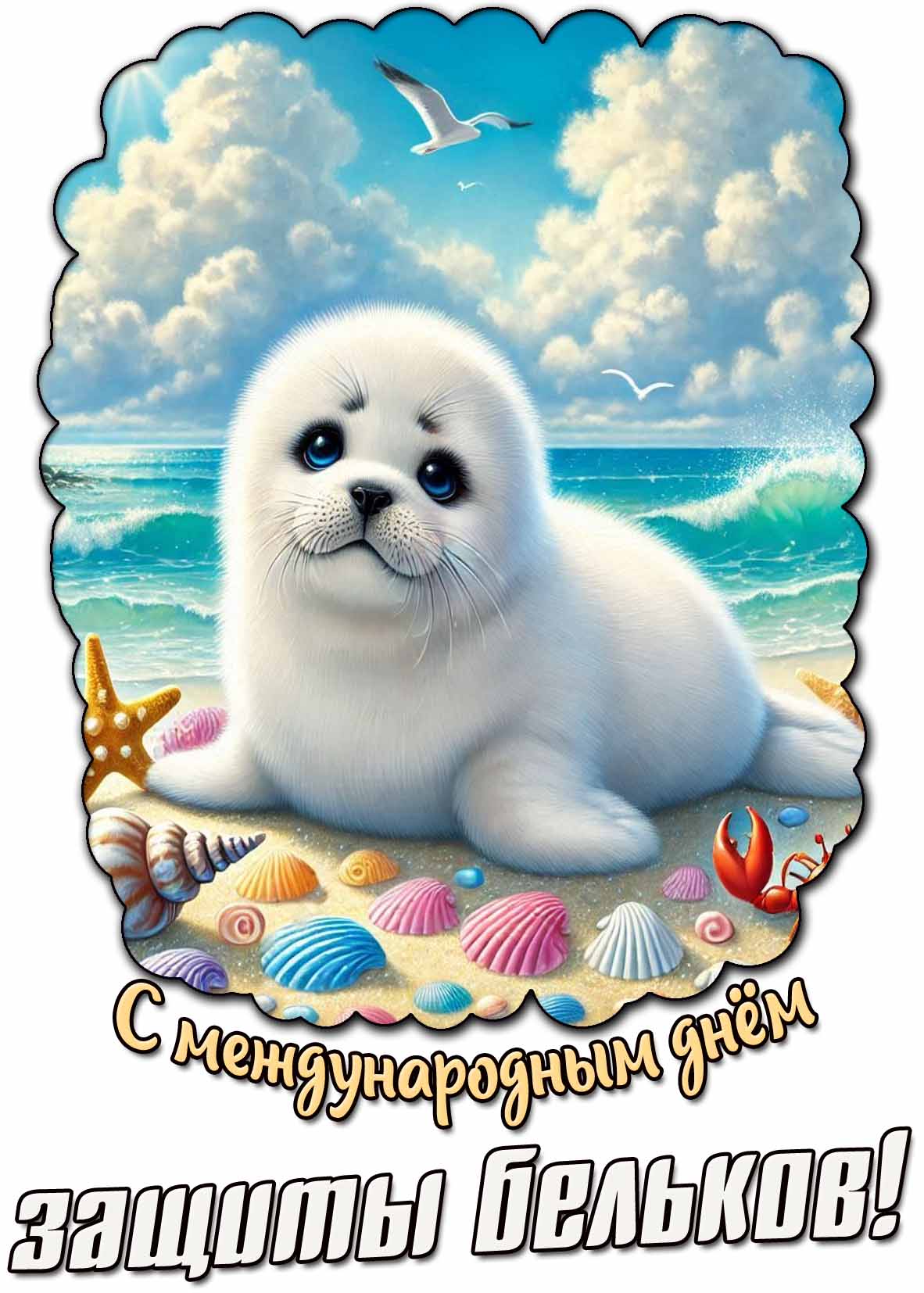 Открытка с Международным днём защиты бельков