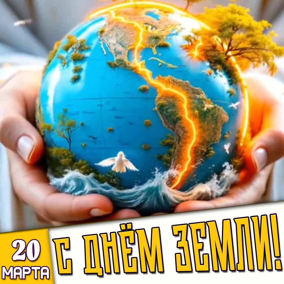 Картинка 20 марта - с днём Земли!