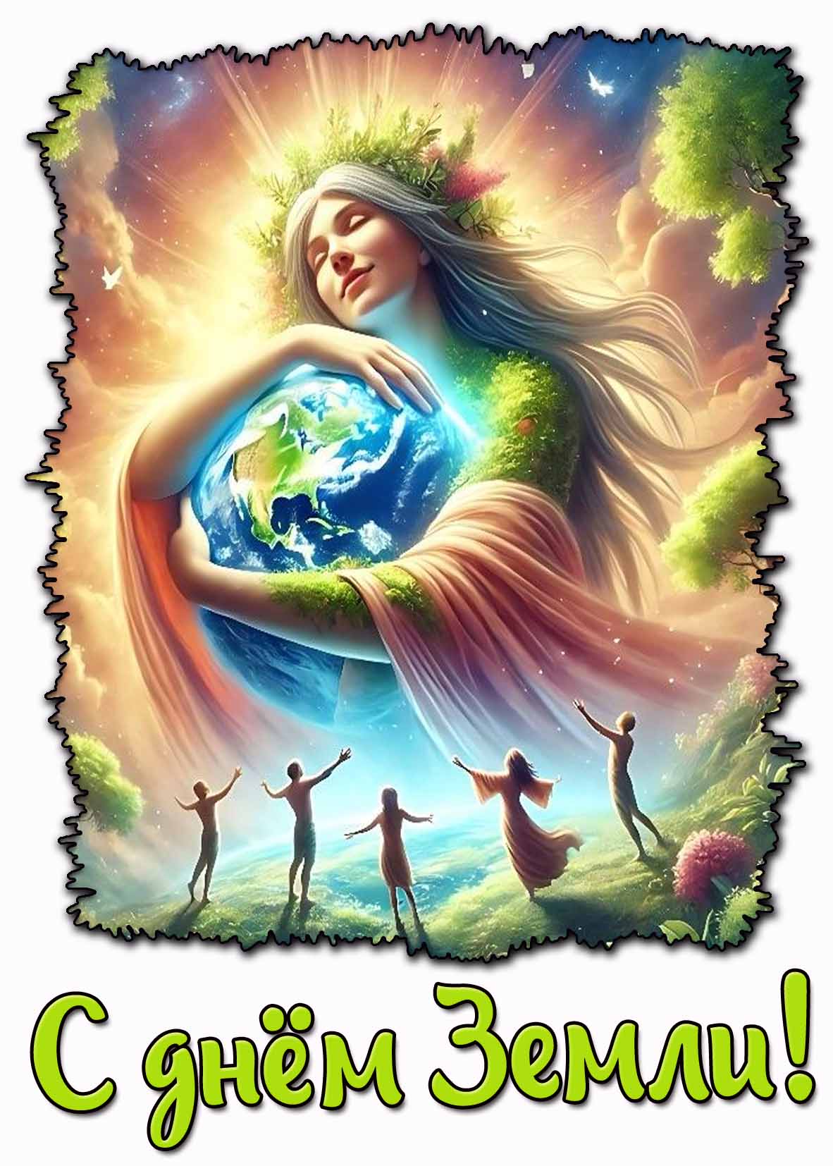Открытка с днём Земли